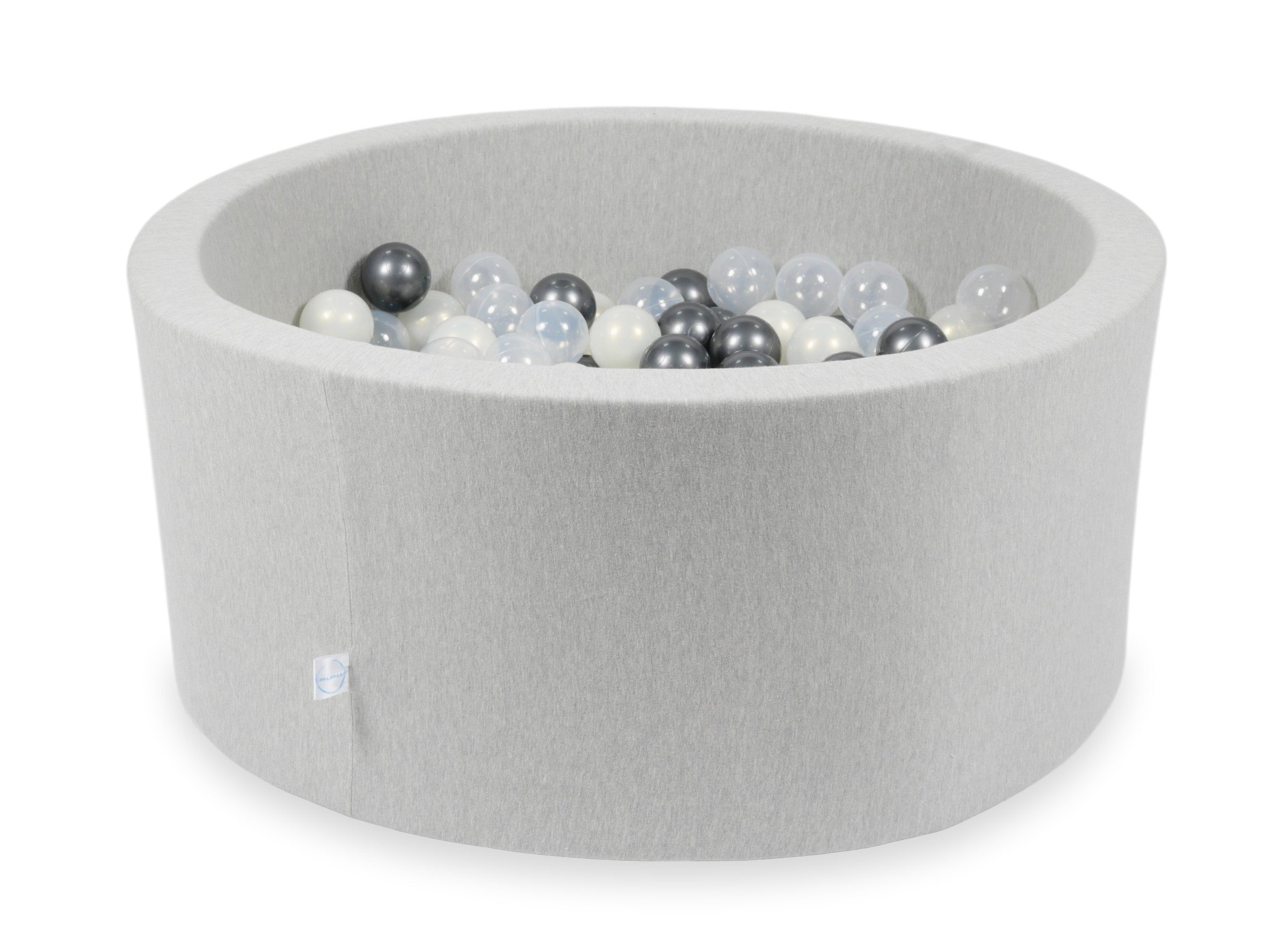 Ball pit with balls 90 × 40 cm light grey with 300 balls