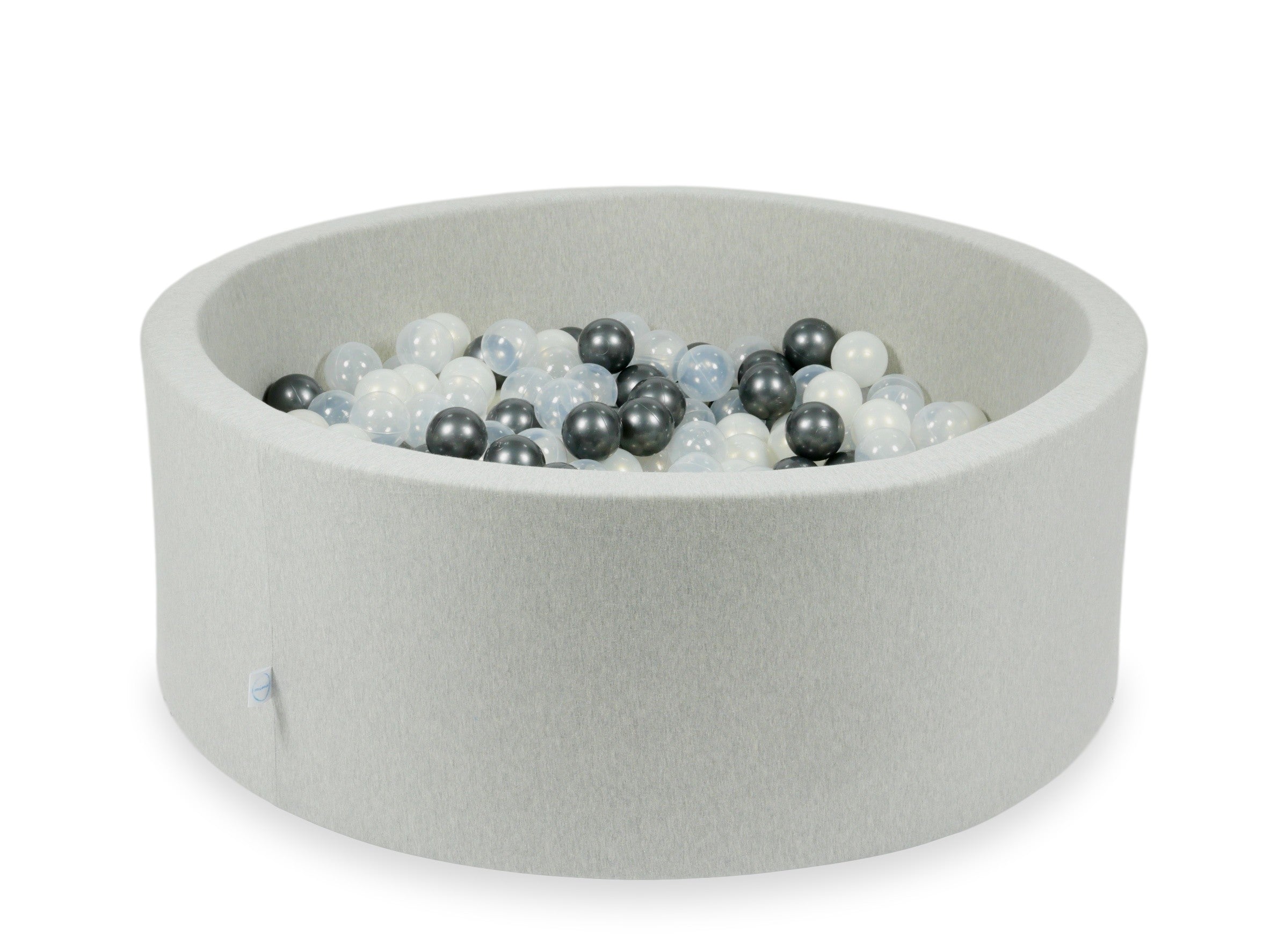 Ball pit with balls 110 × 40 cm light grey with 500 balls