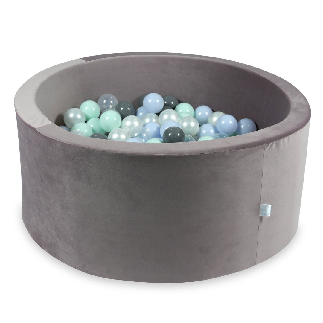 Ball pit with balls 90 × 40 cm velvet lilac with 300 balls