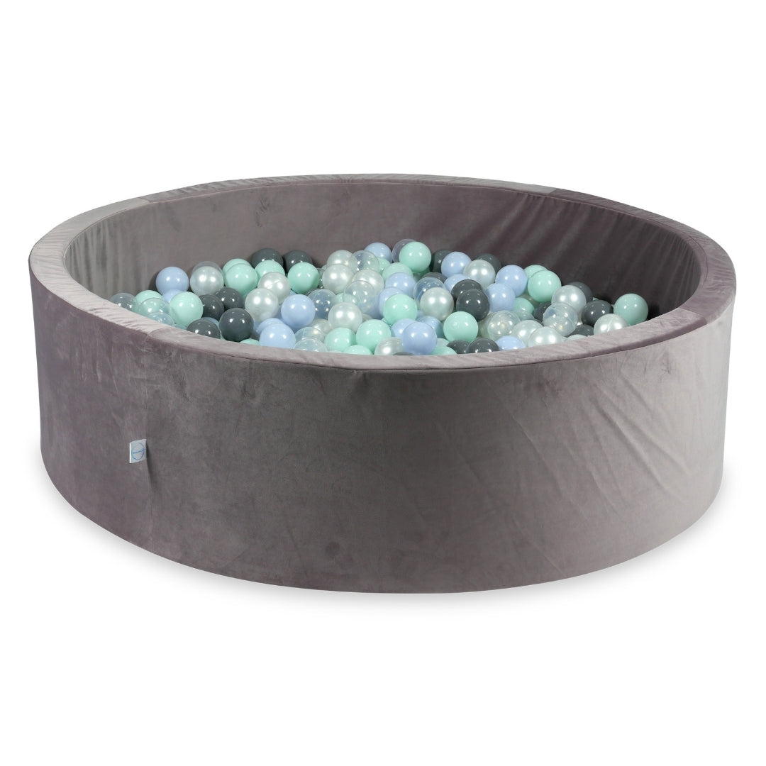 Ball pit with balls 130 × 40 cm velvet lilac with 700 balls