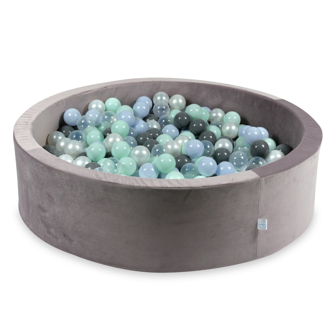 Ball pit with balls 110 × 30 cm velvet lilac with 400 balls