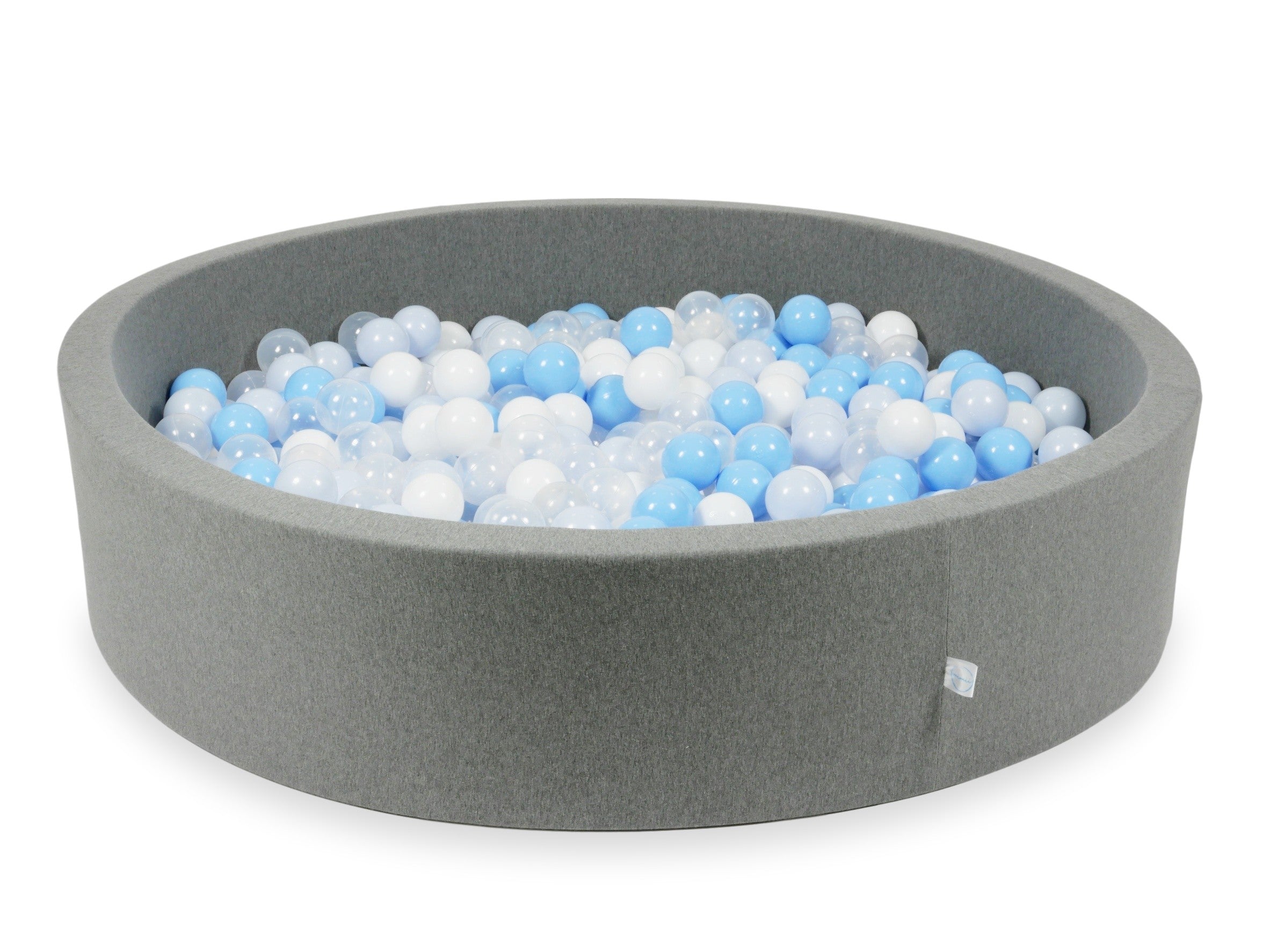 Ball pit with balls 130 × 30 cm grey with 600 balls