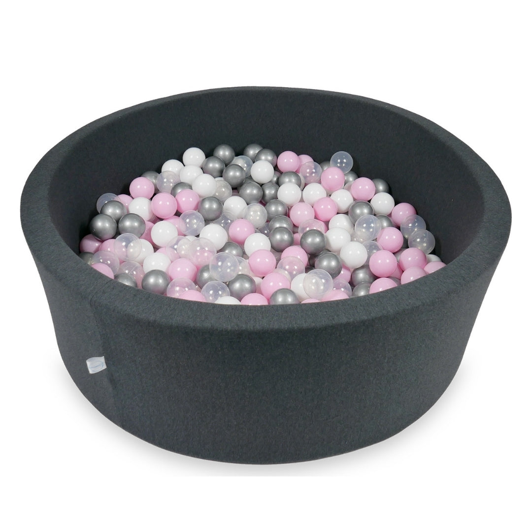 Ball pit with balls 110 × 40 cm graphite with 500 balls