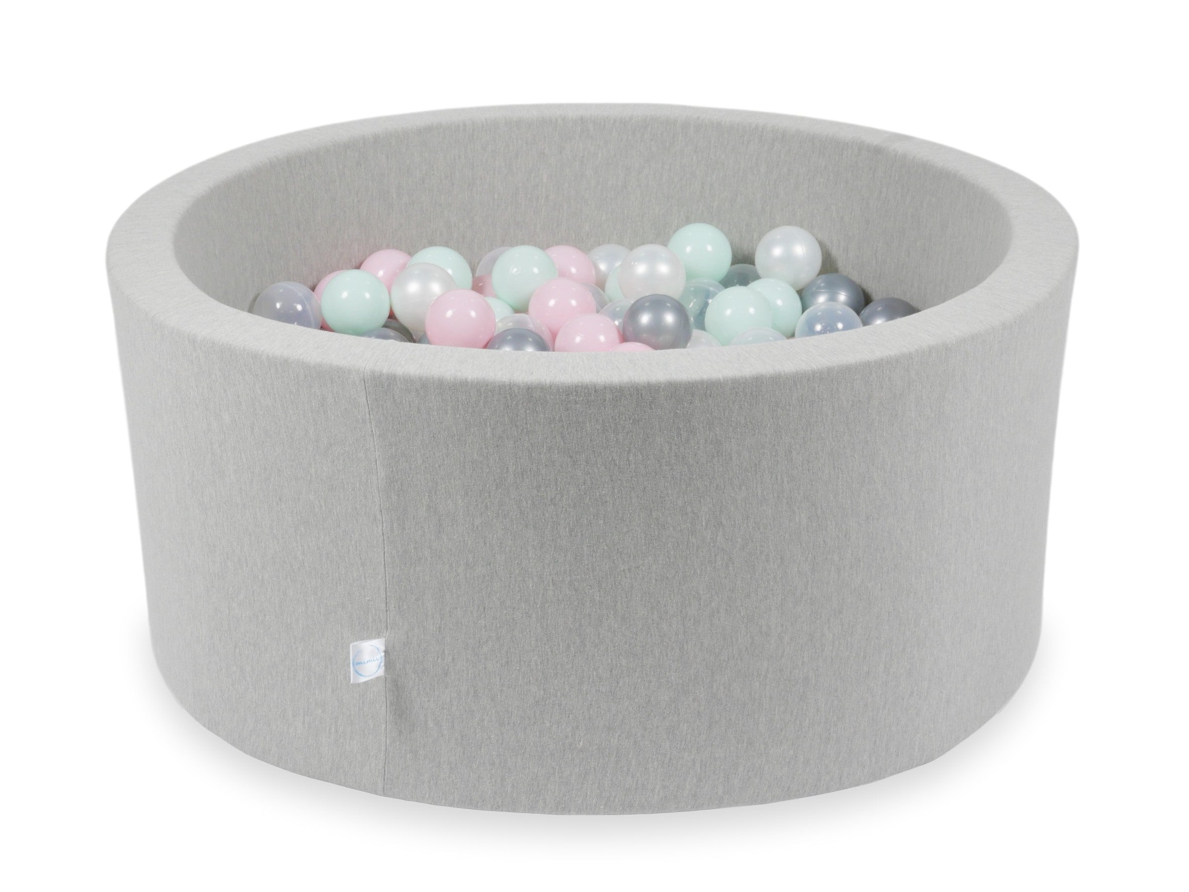 Ball pit with balls 90 × 40 cm light grey with 300 balls
