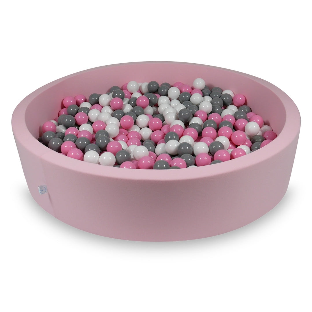 Ball pit with balls 130 × 30 cm powder pink with 600 balls