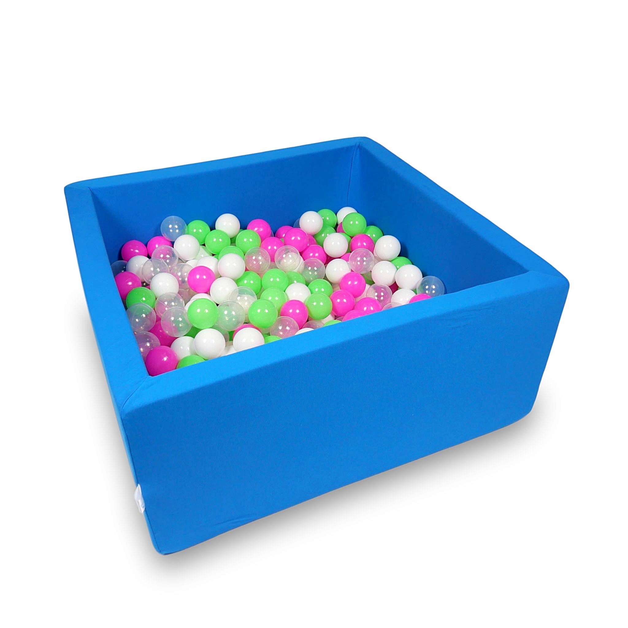 Square ball pit with balls 90 × 90 × 40 cm blue + 400 balls