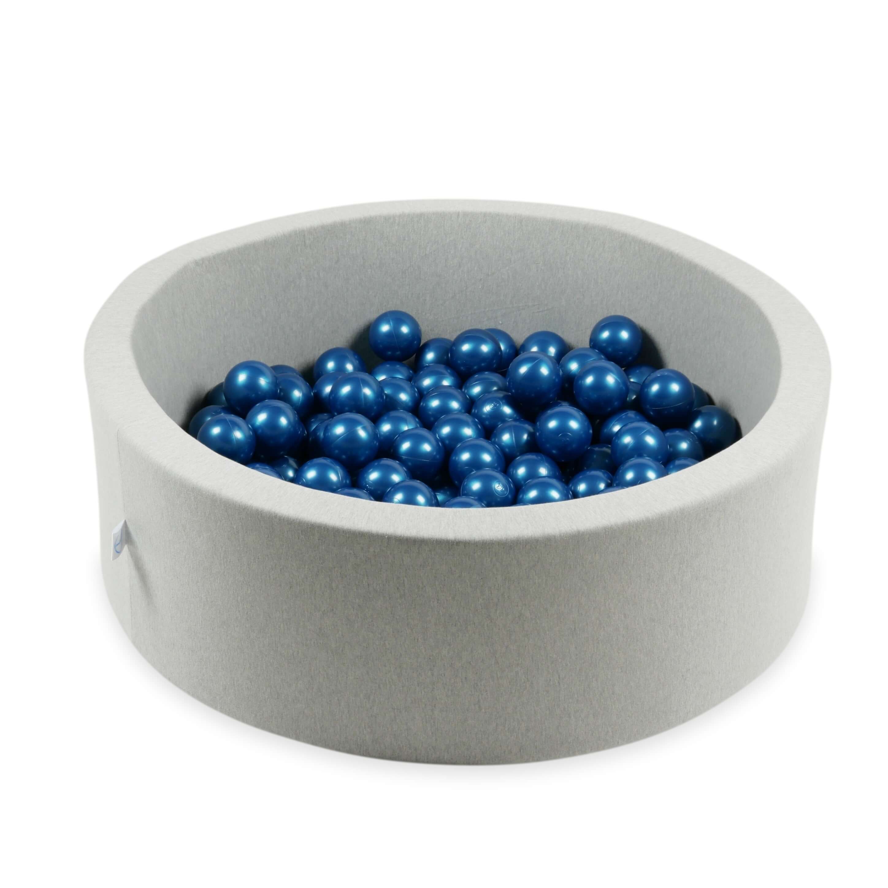 Piłeczki do suchego basenu Ø 7 cm – 400 szt. – metaliczny niebieski