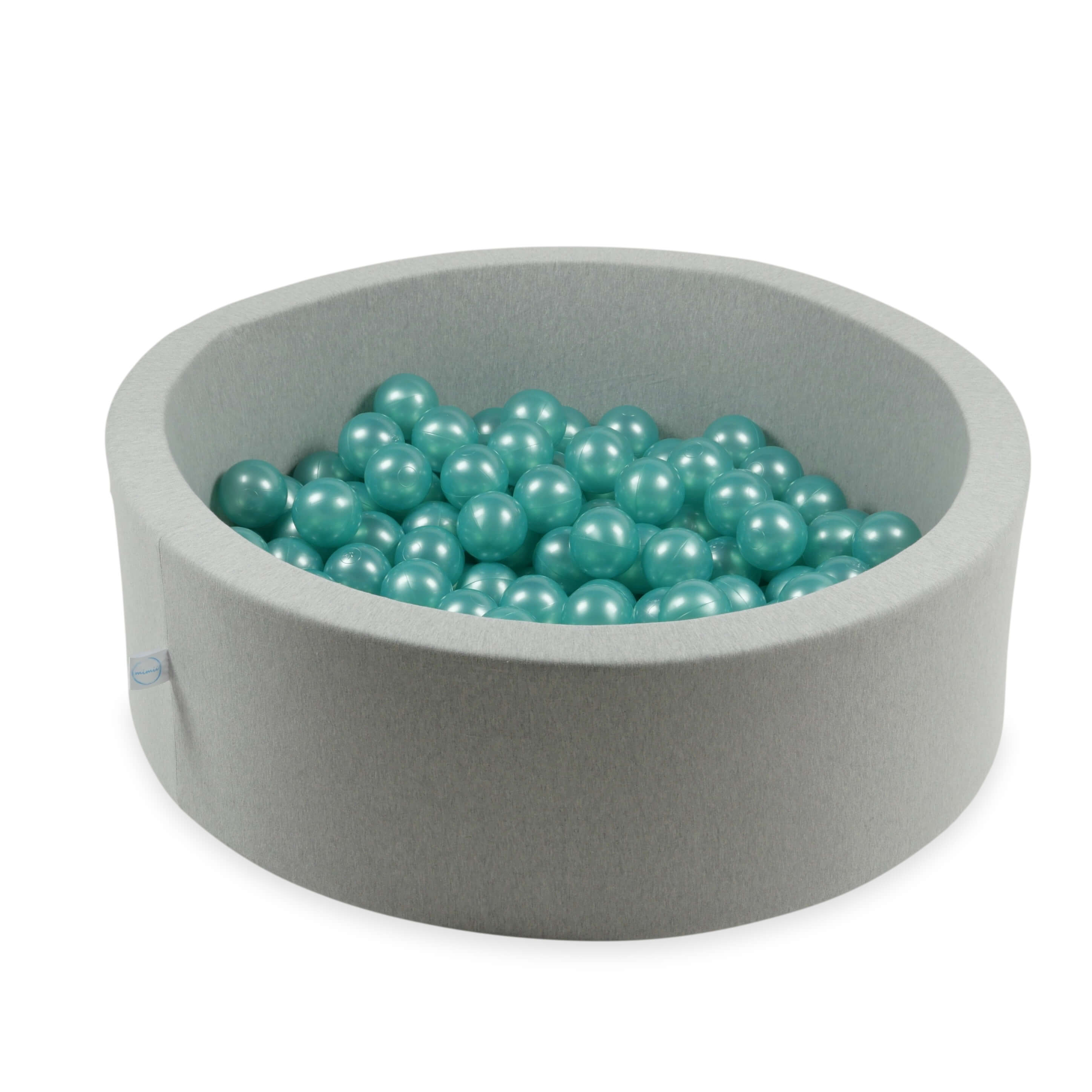 Piłeczki do suchego basenu Ø 7 cm – 50 szt. – metaliczny turkus
