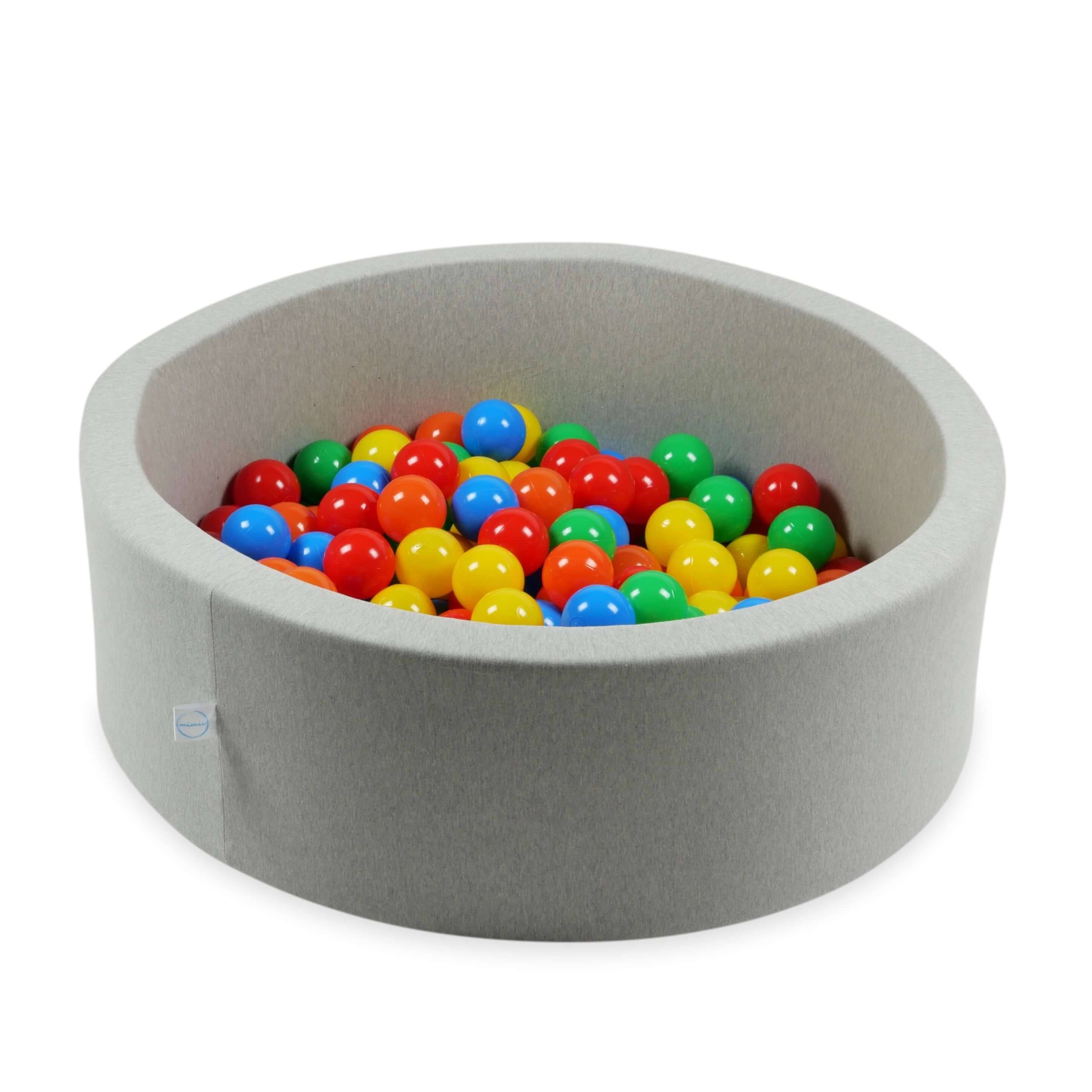 Piłeczki do suchego basenu Ø 7 cm – 150 szt. – zielone, żółte, pomarańczowe, czerwone, błękitne