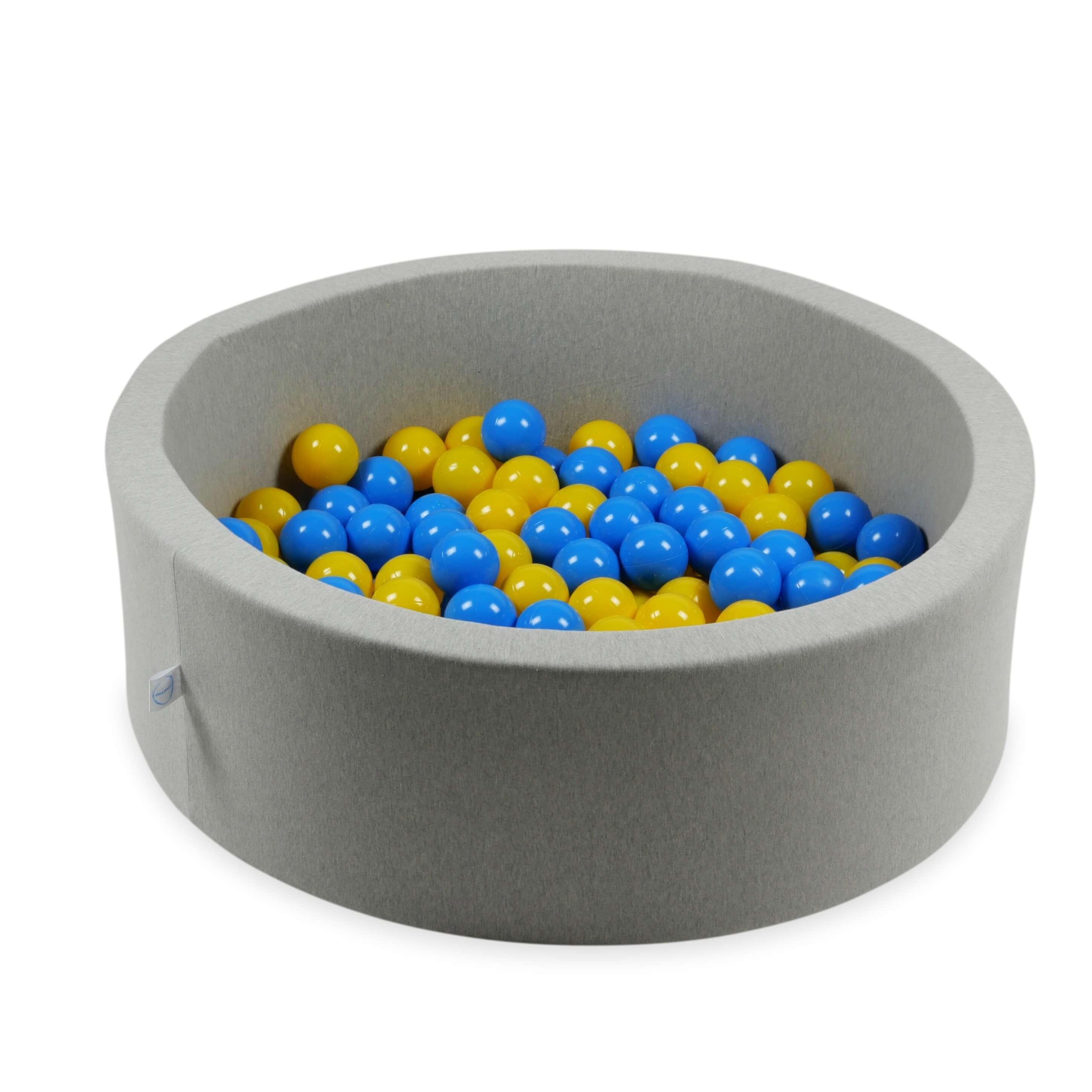 Piłeczki do suchego basenu Ø 7 cm – 200 szt. – żółte, błękitne