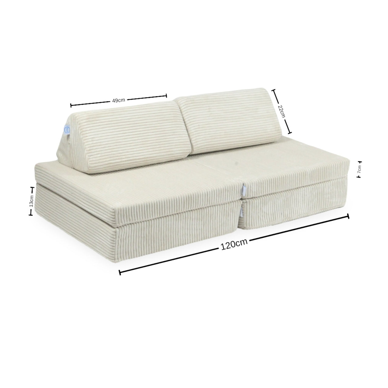 Mini Sofa do zabawy Montessori Standard Boucle Biały