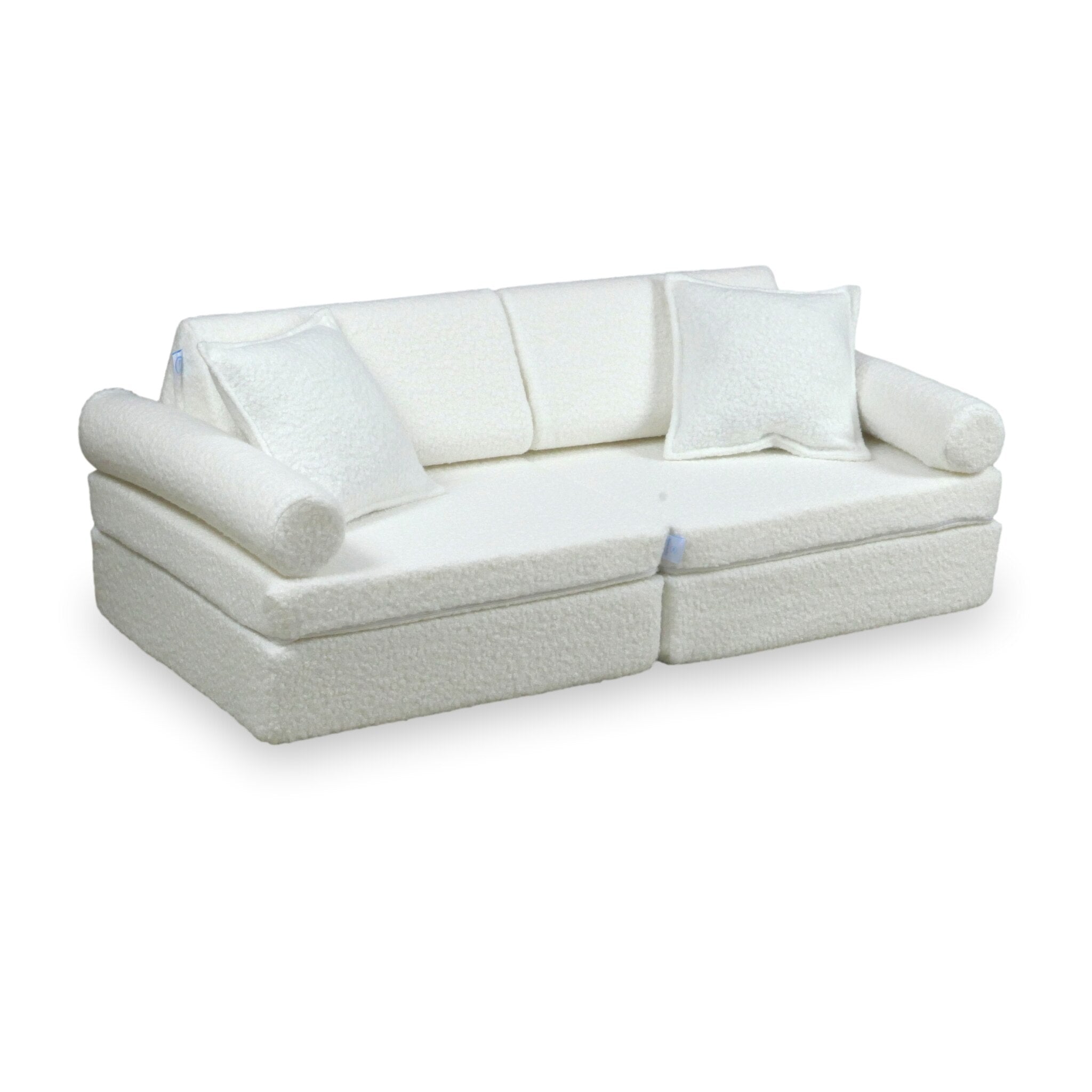 Mini Montessori Play Sofa Comfort bouclé white