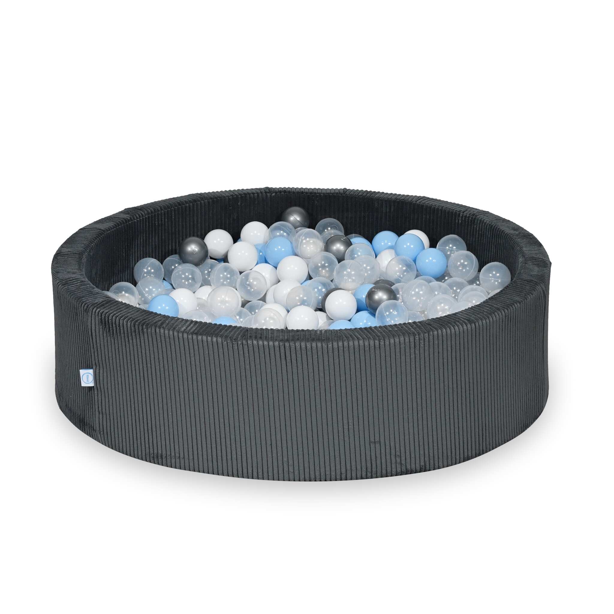 Ball pit with balls 110 × 30 cm corduroy graphite with 400 balls