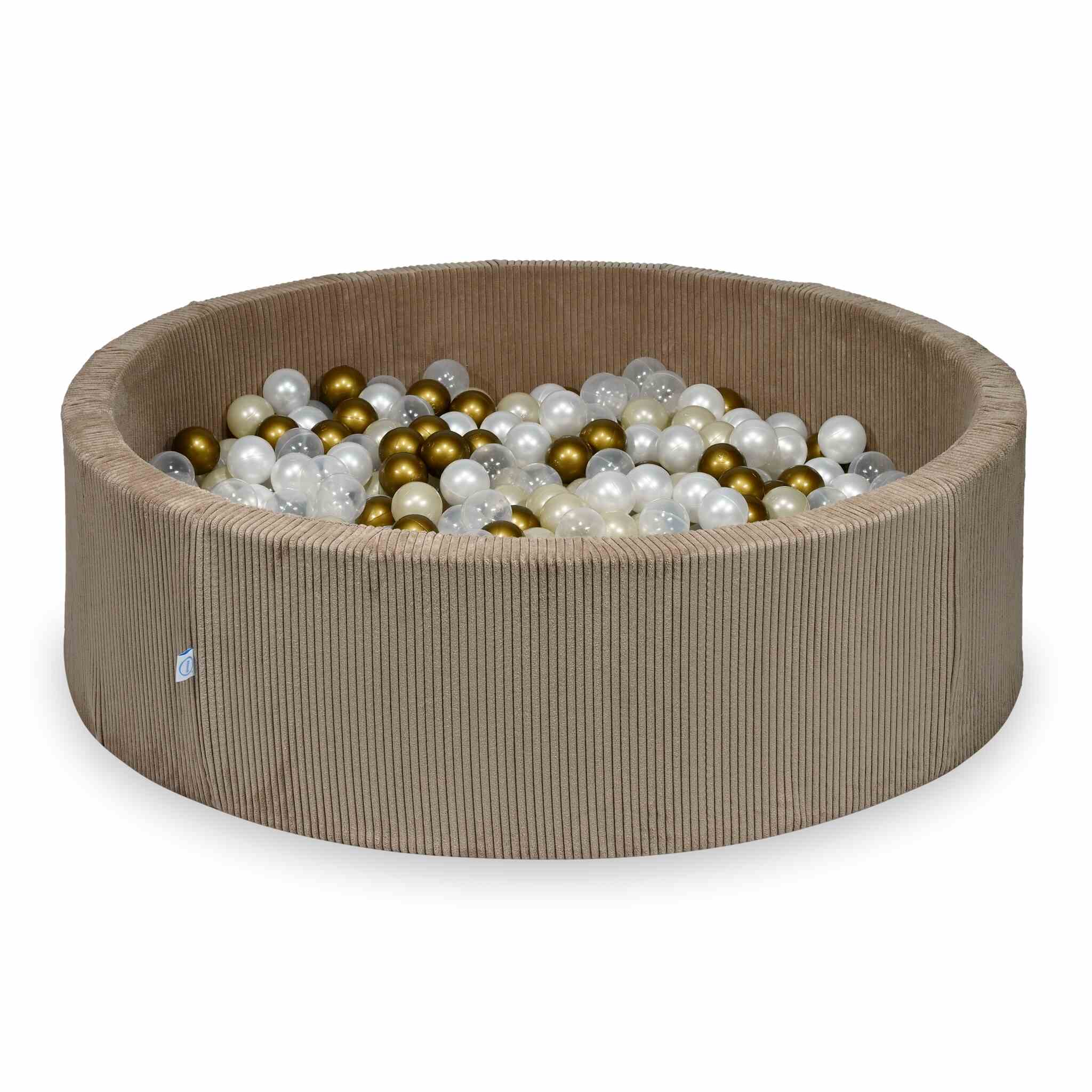 Ball pit with balls 130 × 40 cm corduroy toffee with 700 balls