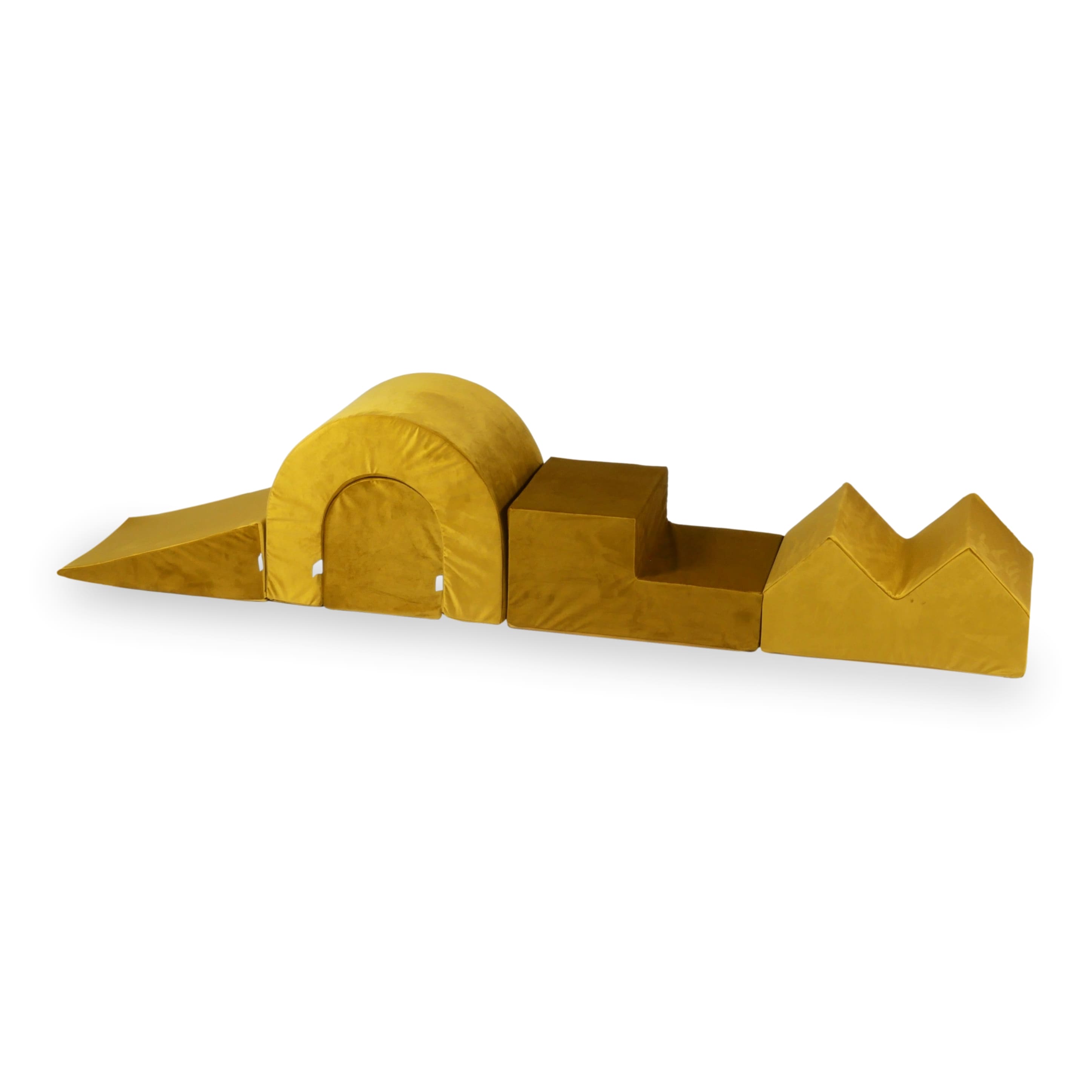 Foam play set with round ball pit velvet + 5 elements without balls