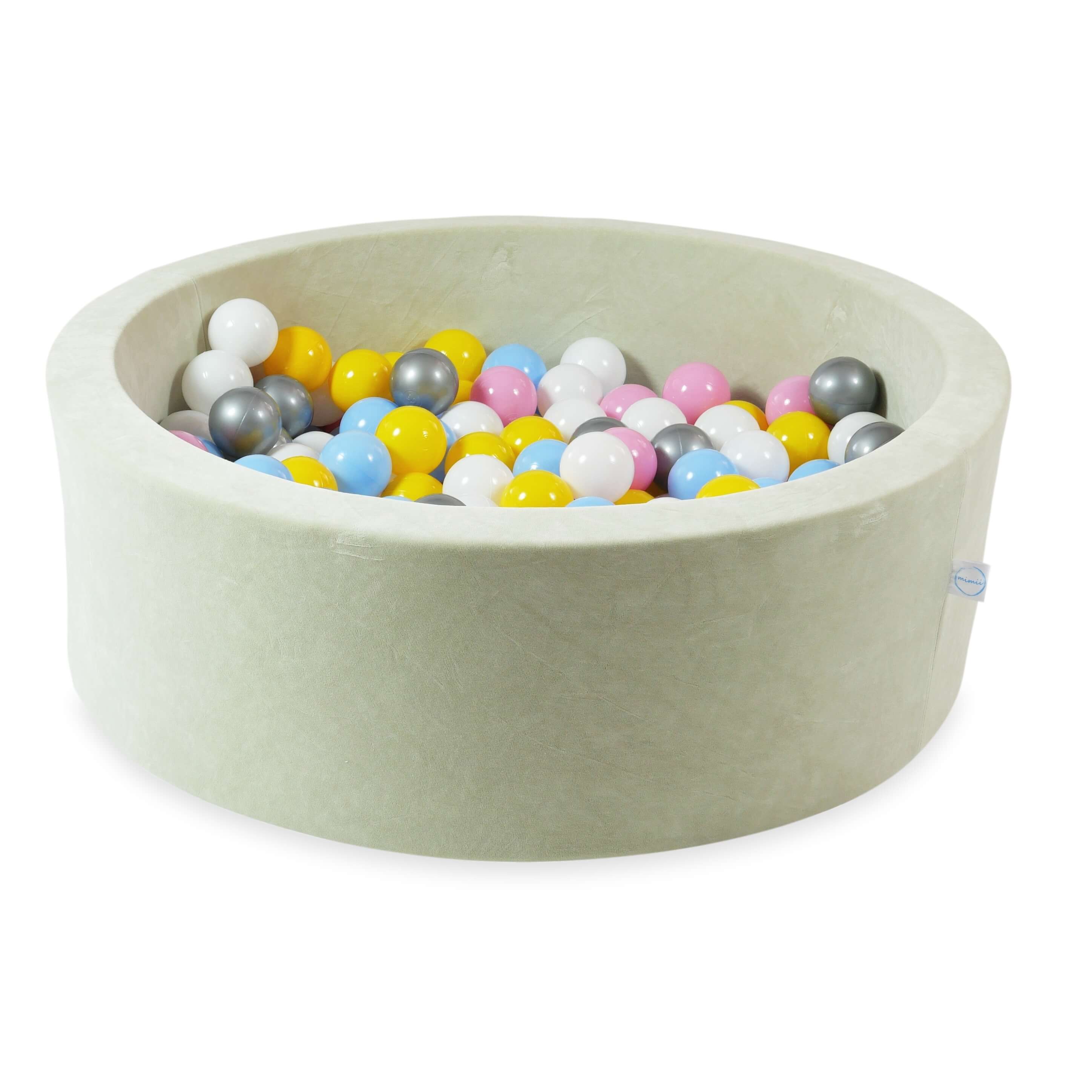 Basen z kulkami Velvet Soft pistacjowy 90x30 cm z 200 piłkami