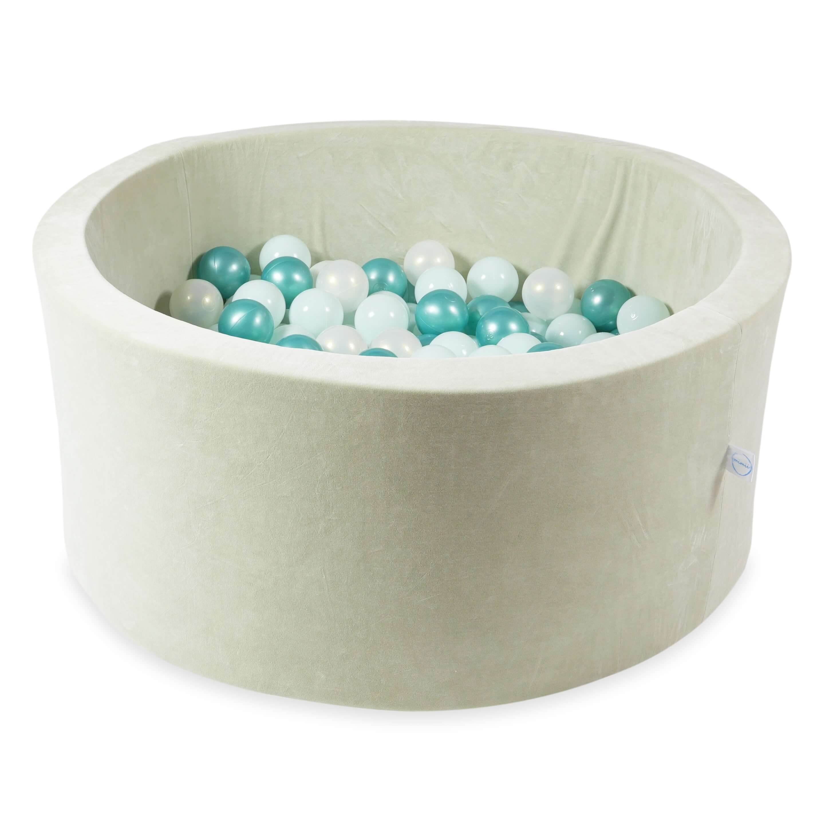 Basen z kulkami Velvet Soft pistacjowy 90x40 cm z 300 piłkami