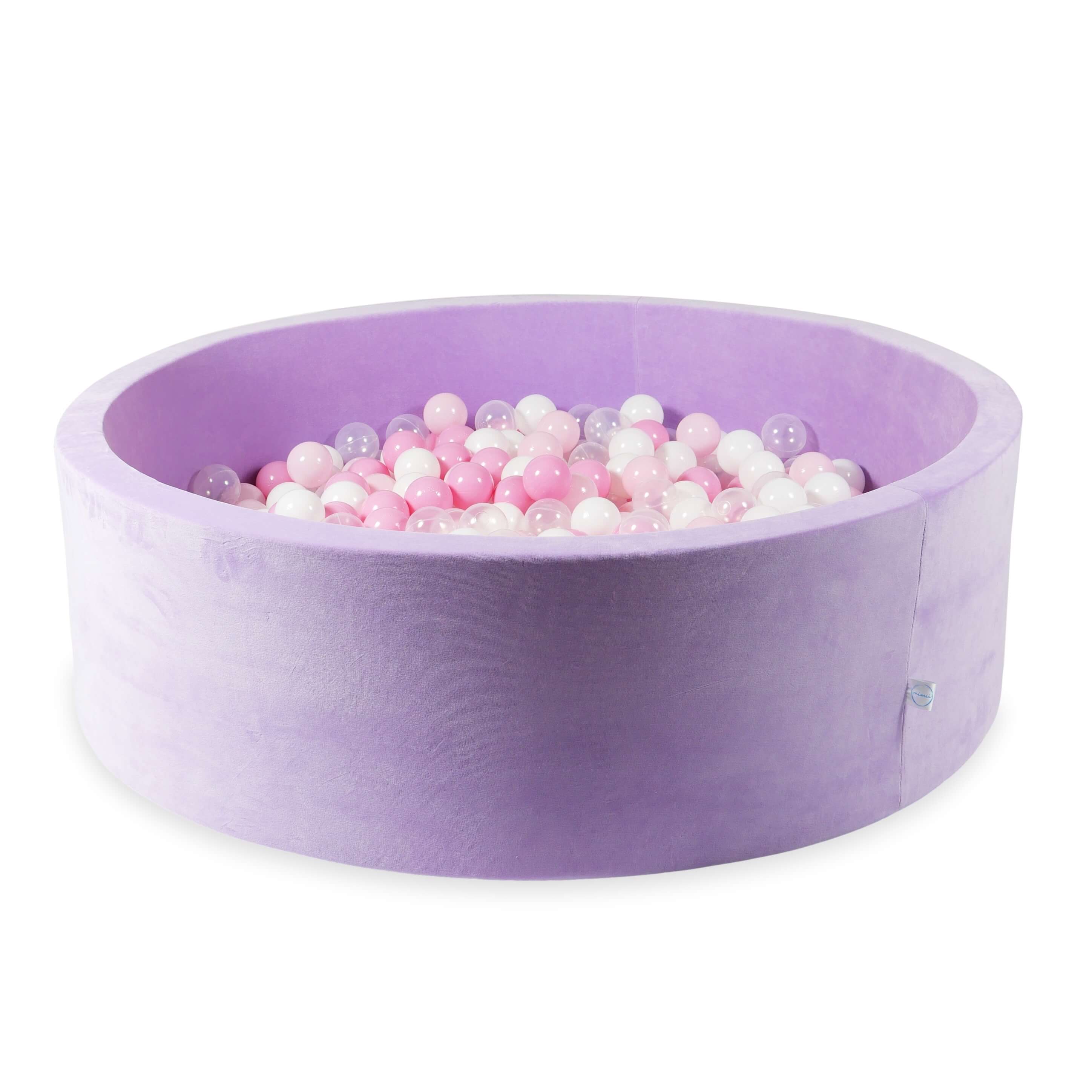 Ball pit with balls 130 × 40 cm Velvet Soft lilac with 700 balls