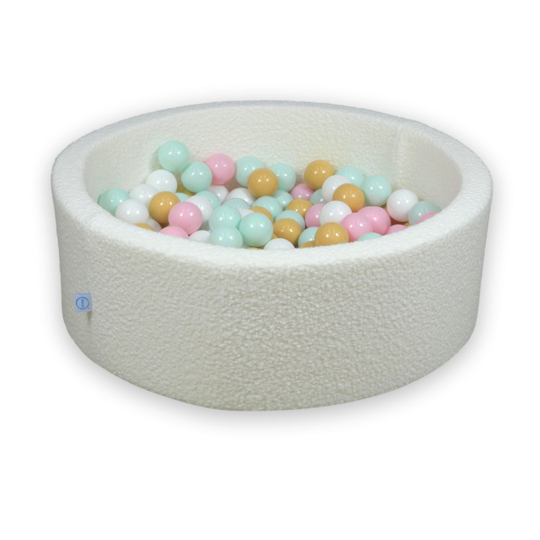 Basen z kulkami bouclé biała 90x30 cm z 200 piłkami