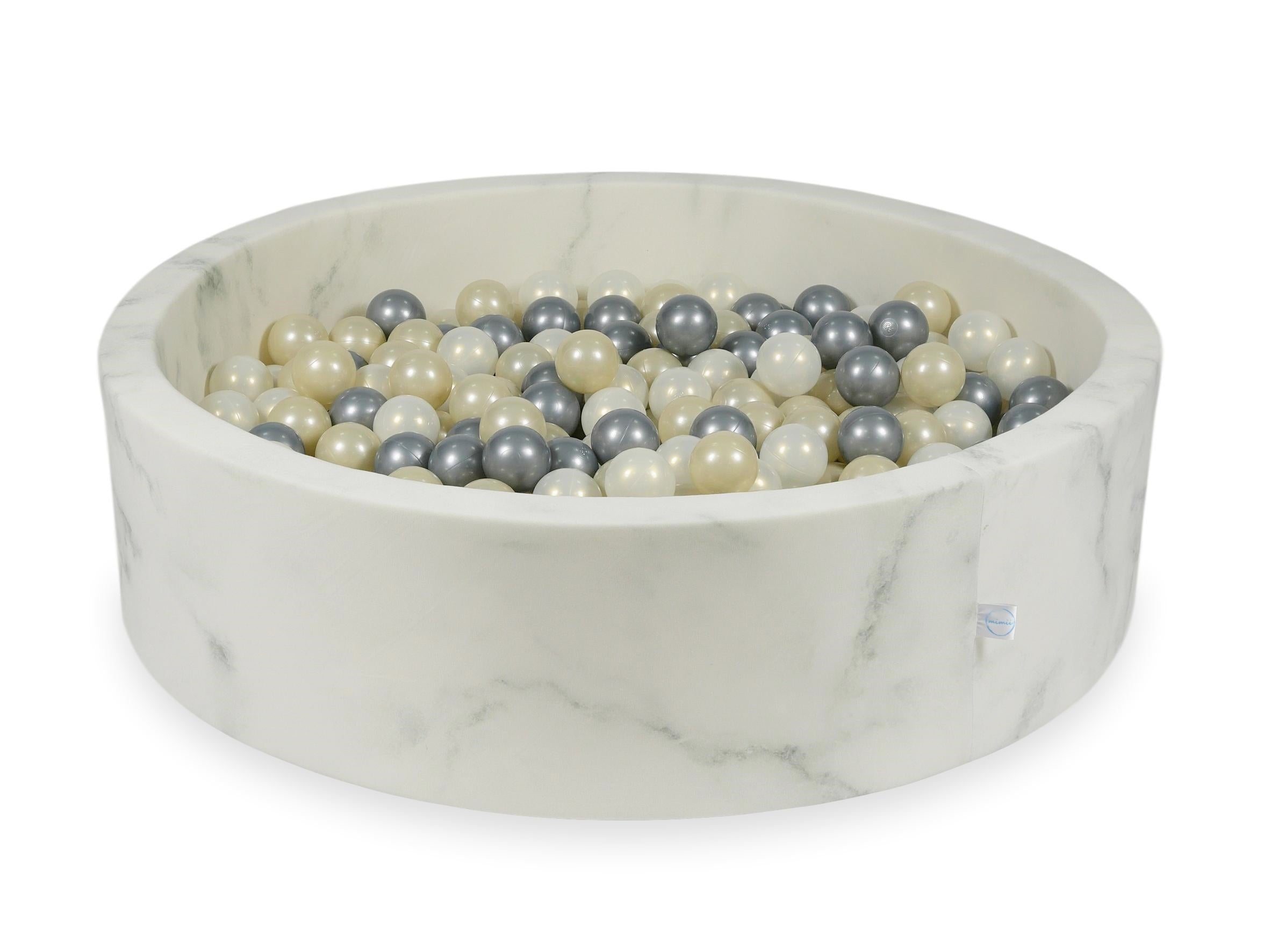 Ball pit with balls 110 × 30 cm velvet with 400 balls