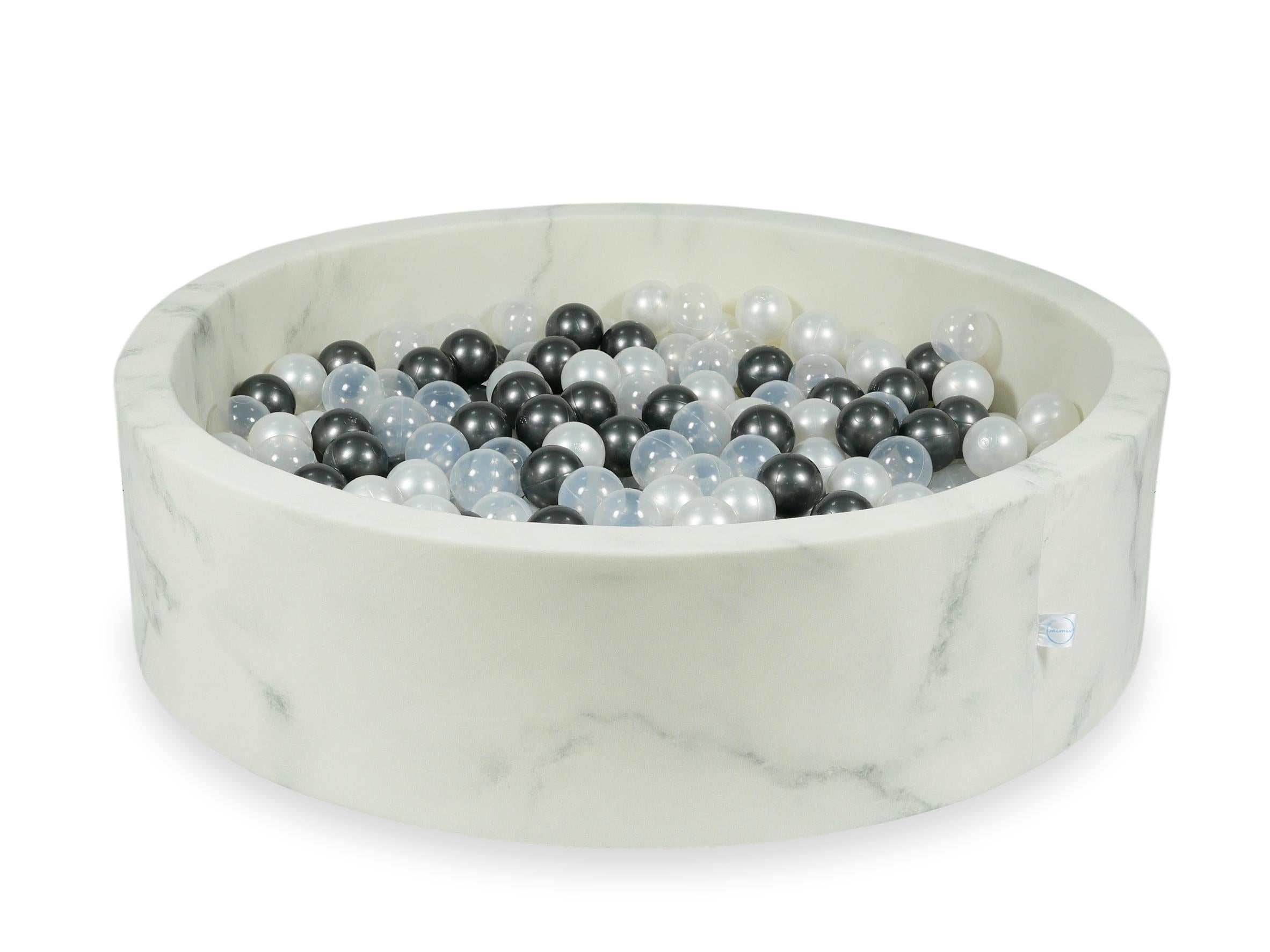 Ball pit with balls 110 × 30 cm velvet with 400 balls