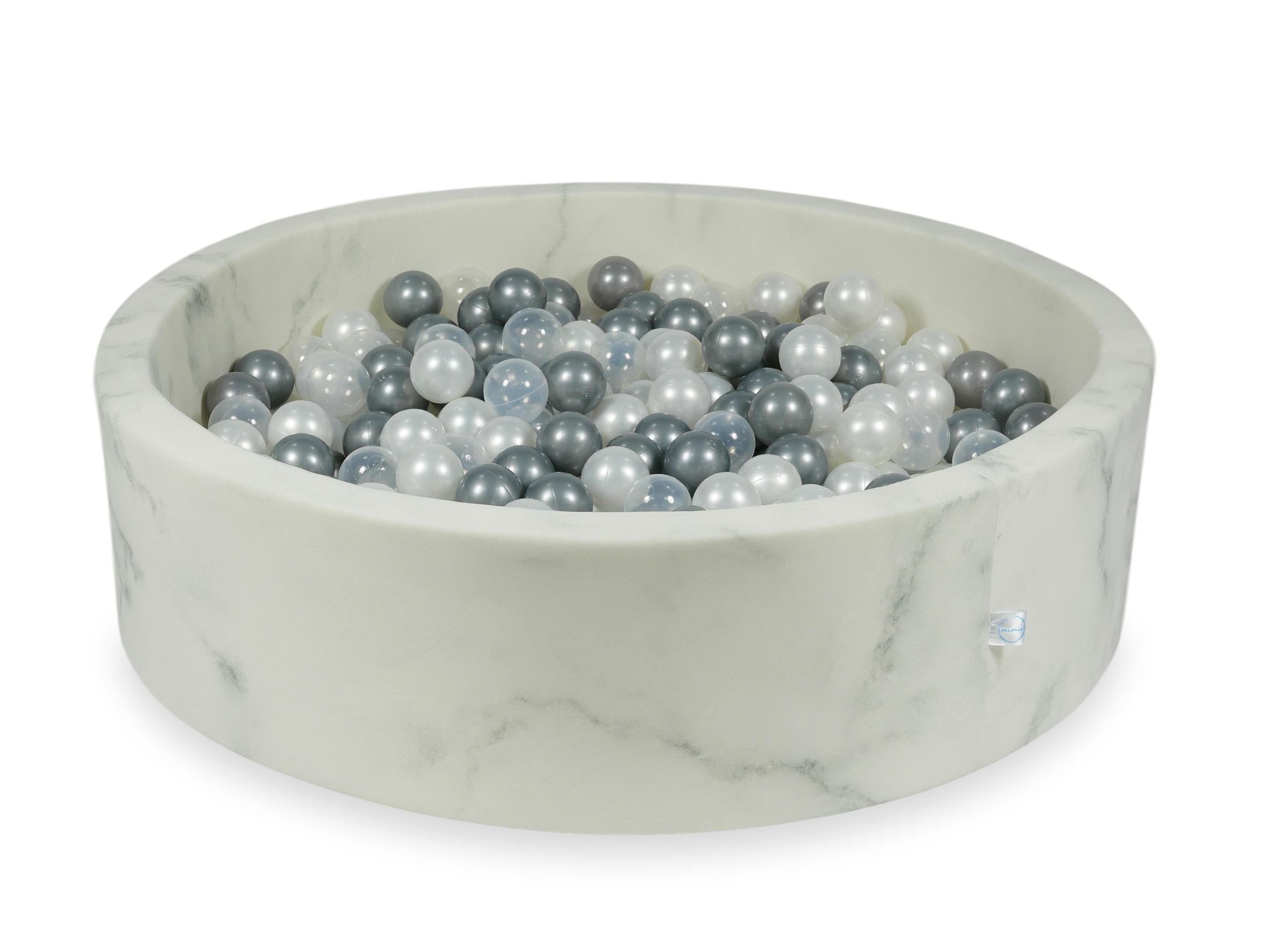 Ball pit with balls 110 × 30 cm velvet with 400 balls