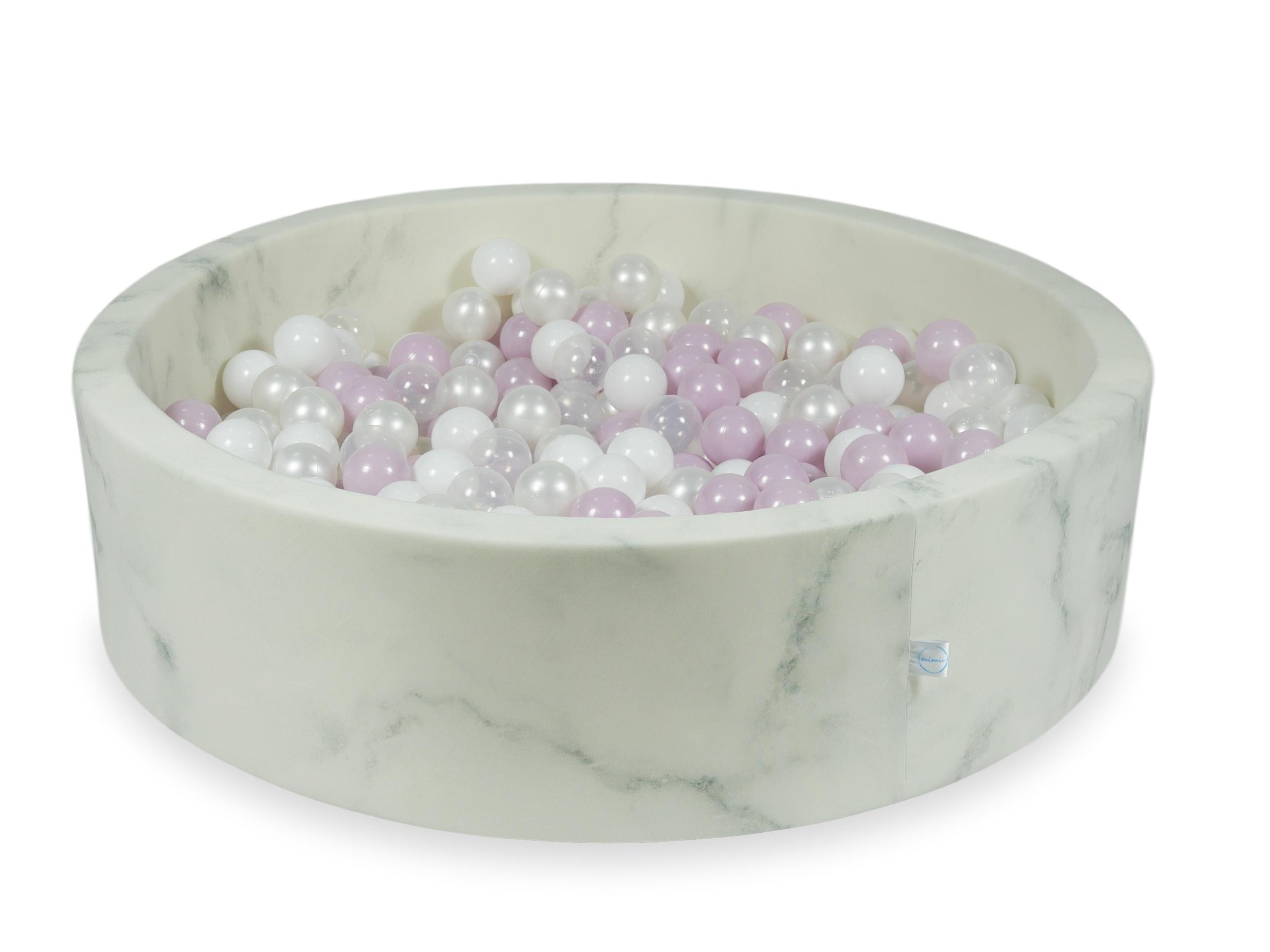 Ball pit with balls 110 × 30 cm velvet with 400 balls