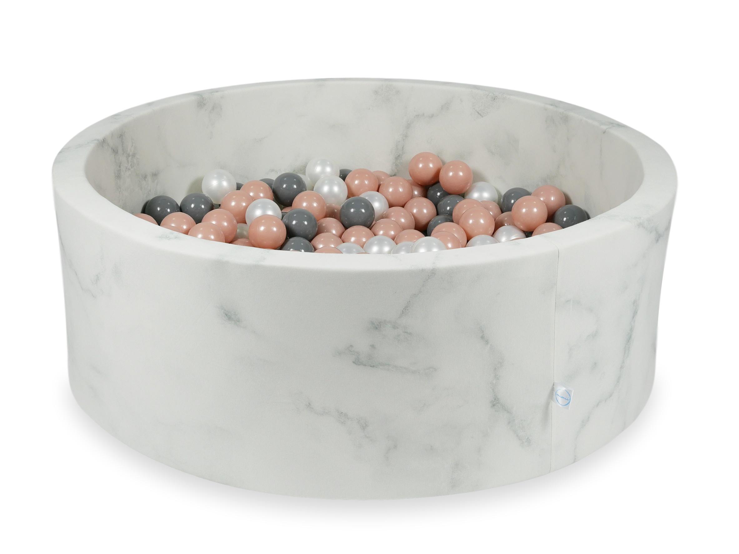 Ball pit with balls 110 × 40 cm velvet with 500 balls