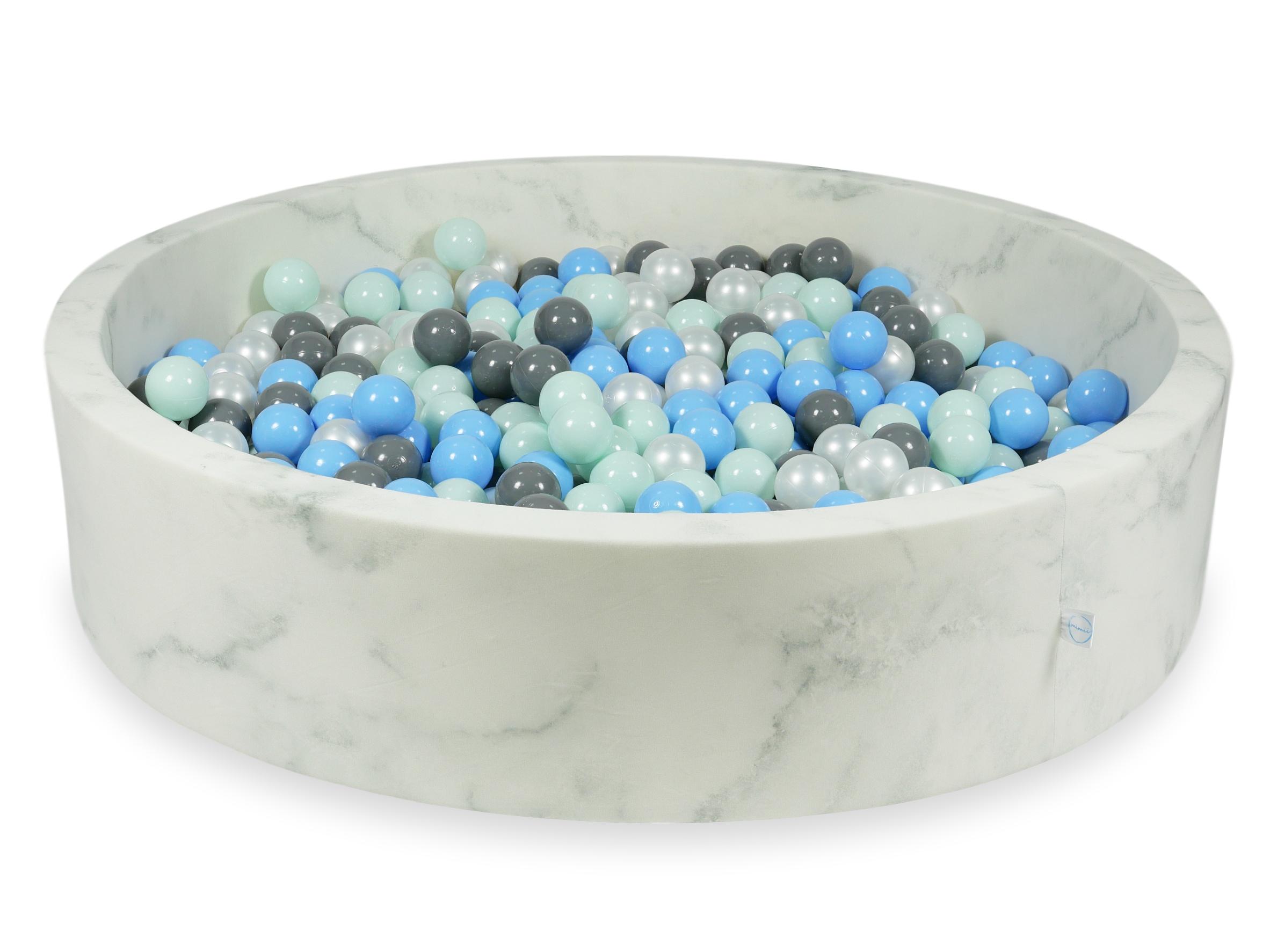 Ball pit with balls 130 × 30 cm velvet with 600 balls