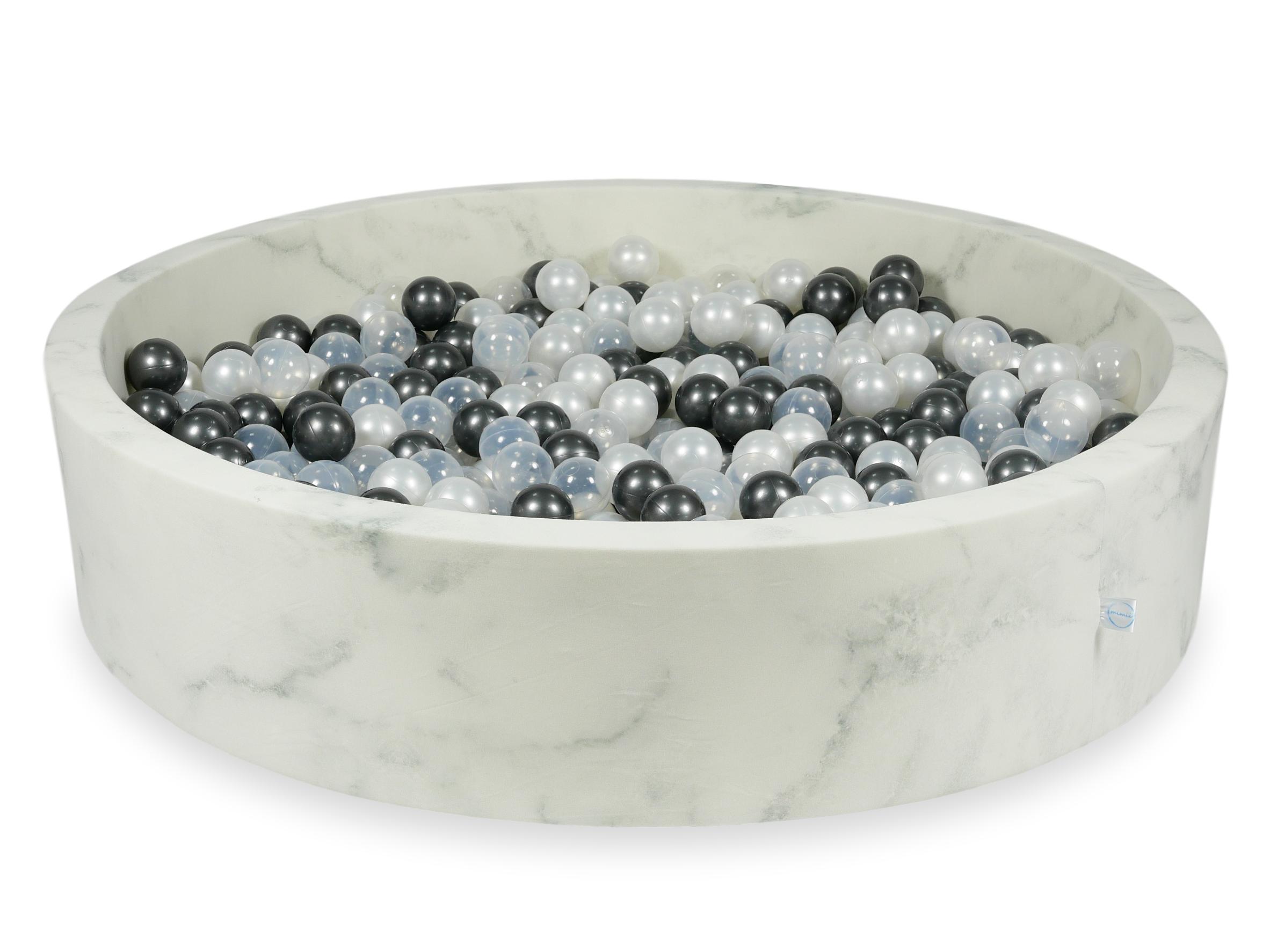 Ball pit with balls 130 × 30 cm velvet with 600 balls