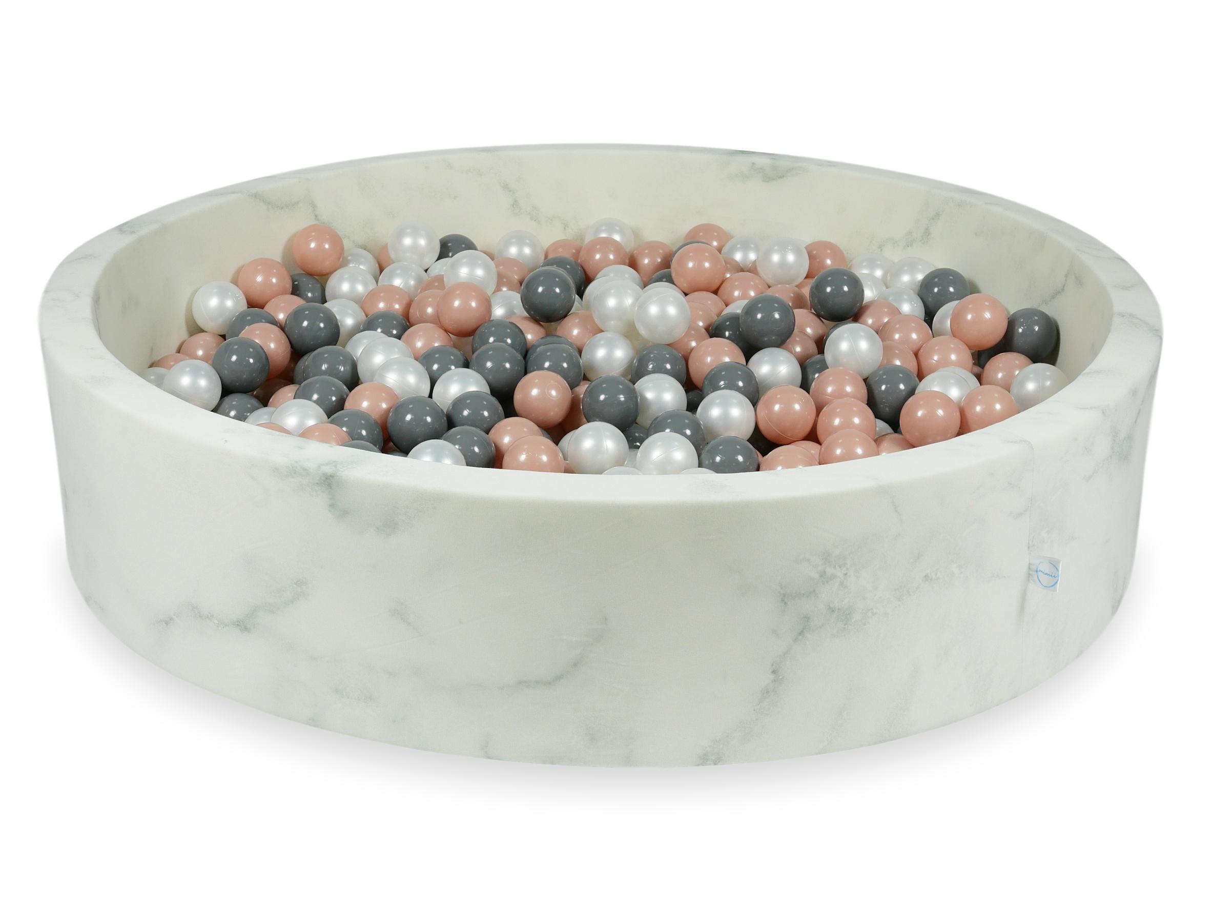 Ball pit with balls 130 × 30 cm velvet with 600 balls