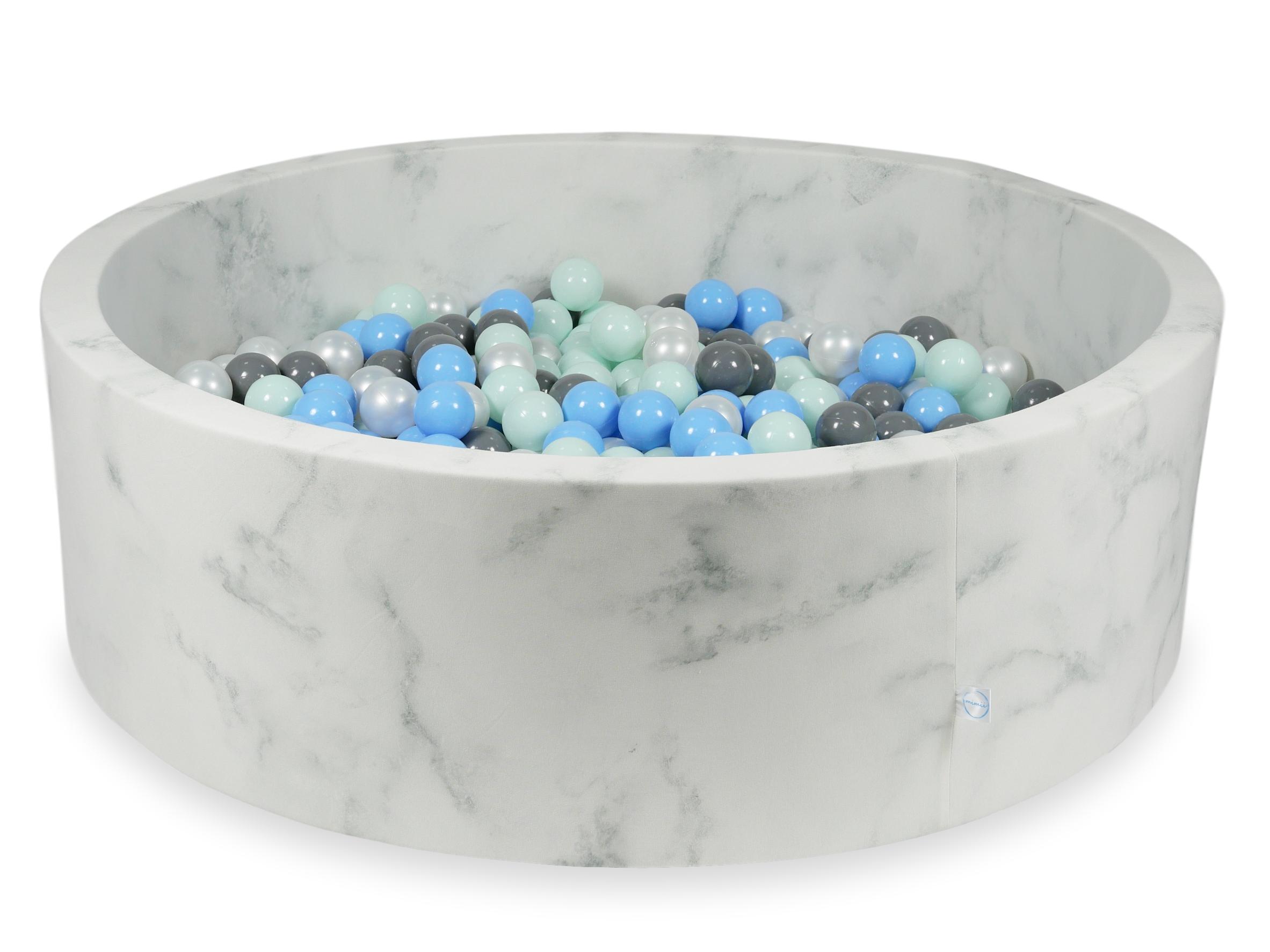 Ball pit with balls 130 × 40 cm velvet with 700 balls