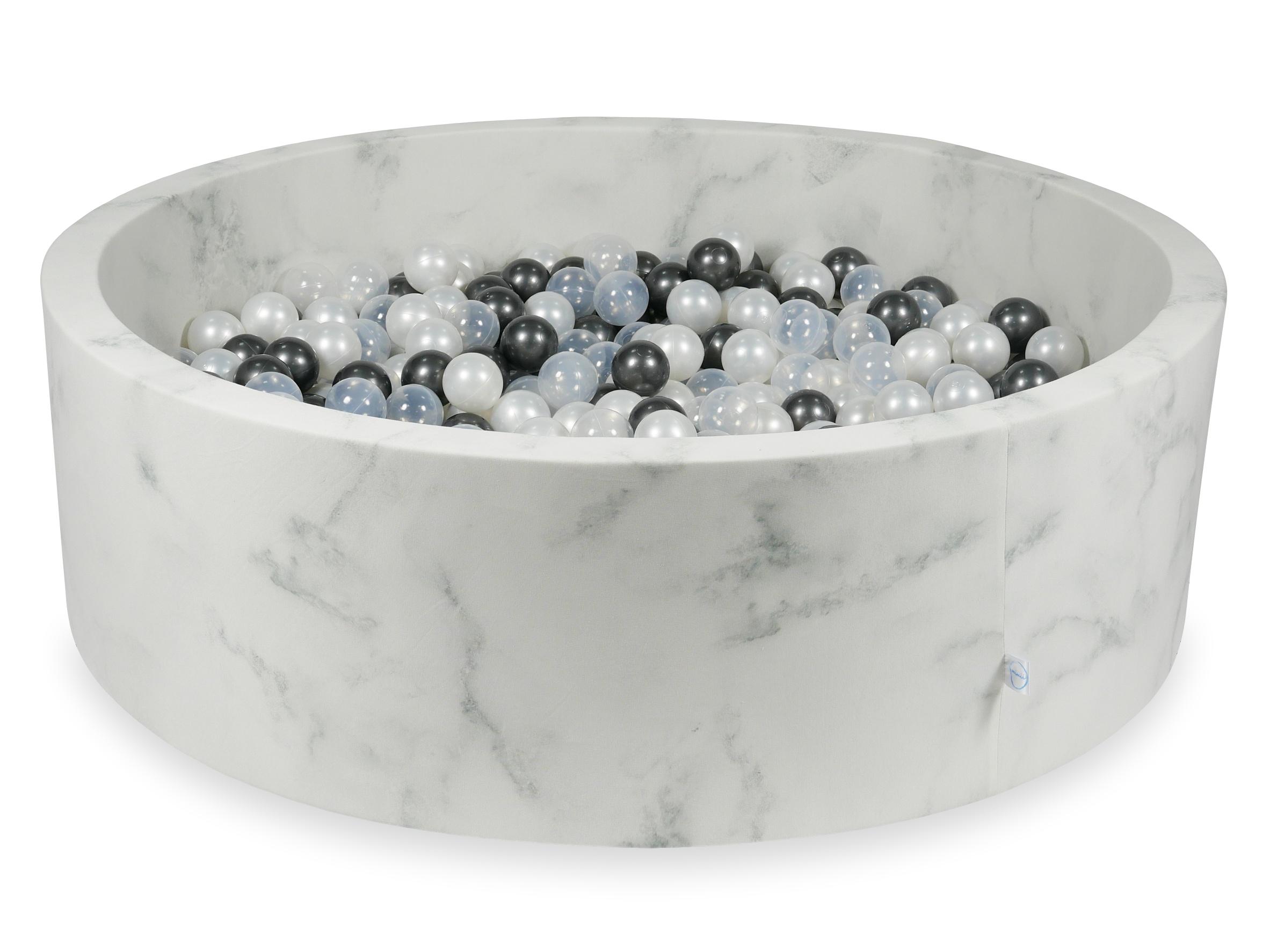 Ball pit with balls 130 × 40 cm velvet with 700 balls