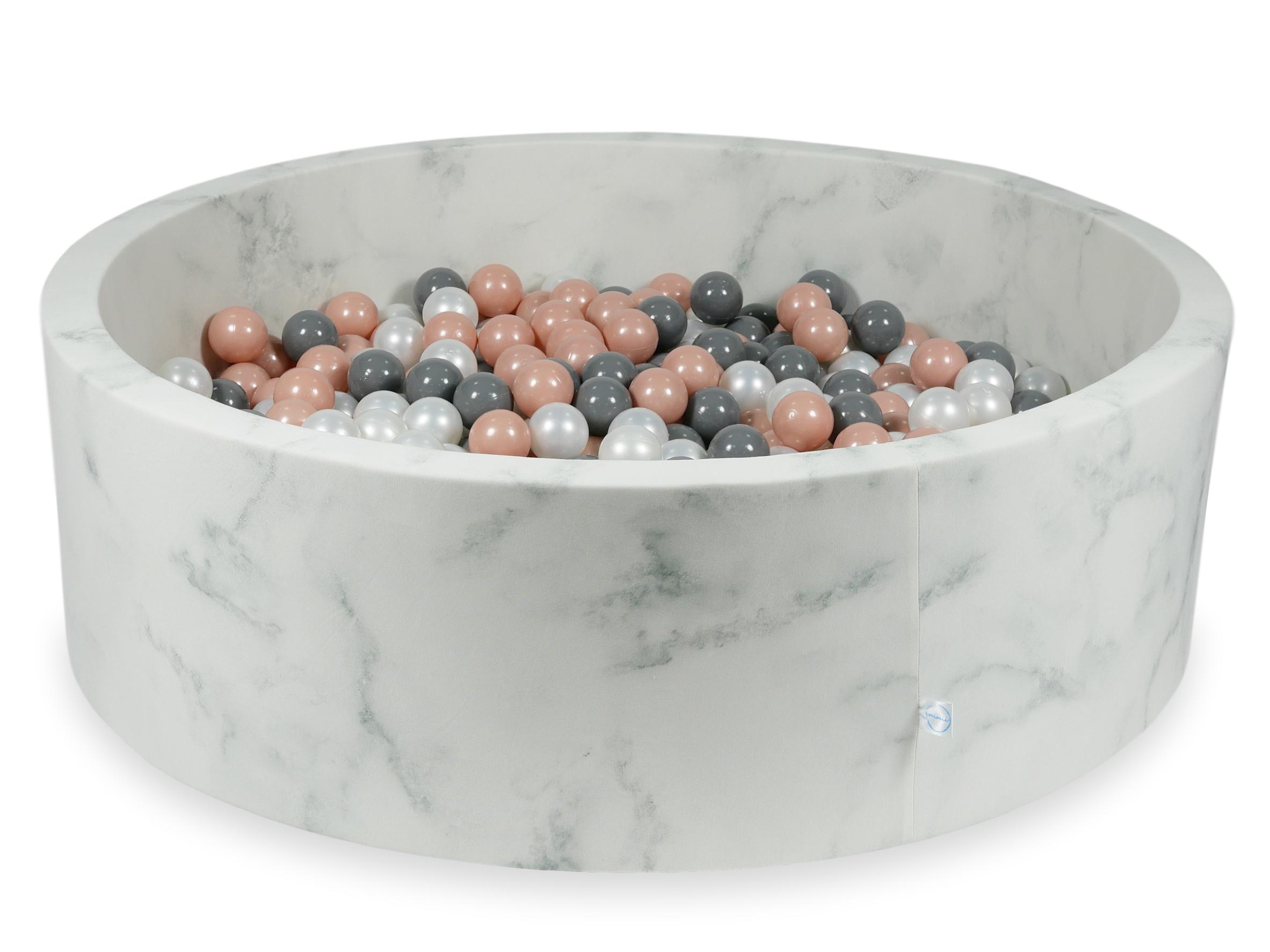 Ball pit with balls 130 × 40 cm velvet with 700 balls