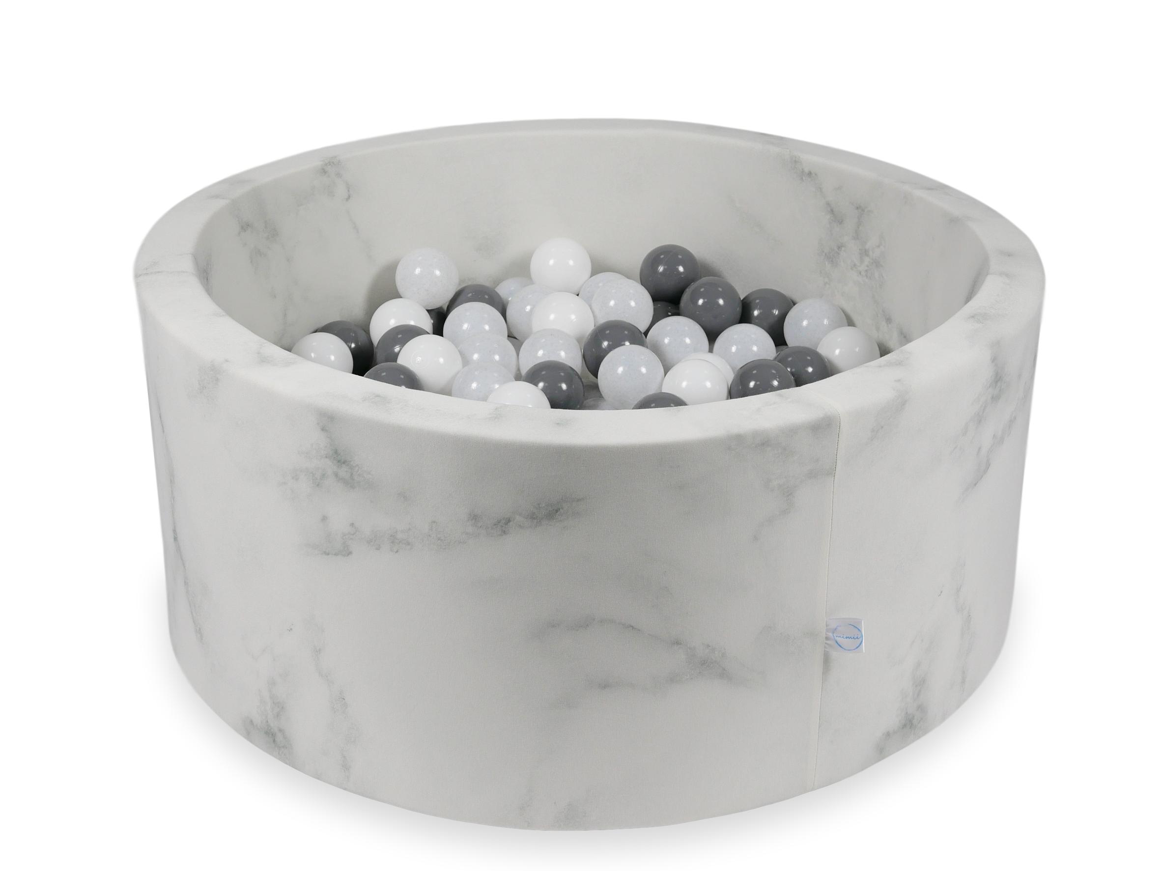 Ball pit with balls 90 × 40 cm velvet with 300 balls