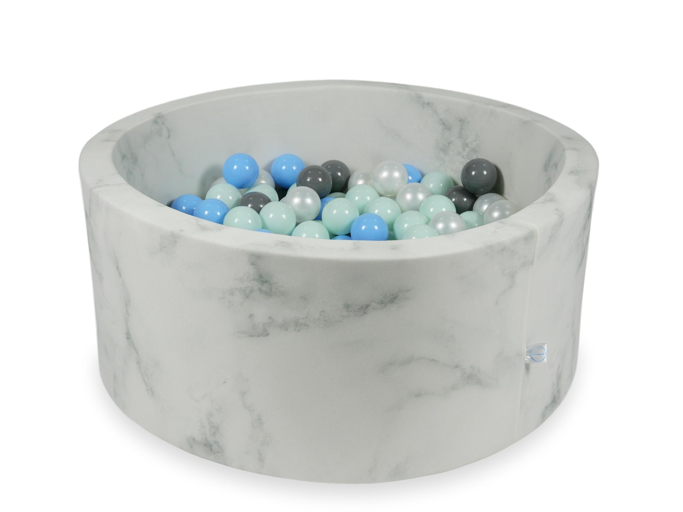 Ball pit with balls 90 × 40 cm velvet with 300 balls