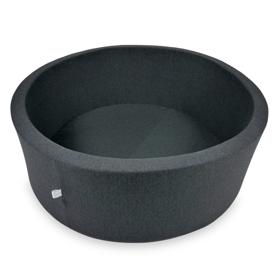 Mimii Bällebad in Graphit – rund, 110 × 40 cm, ohne Bälle