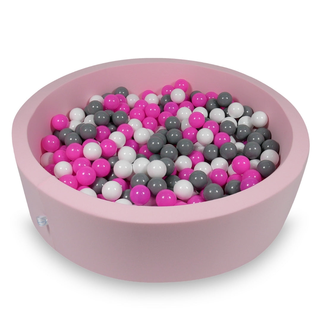 Ball pit with balls 110 × 30 cm powder pink with 400 balls