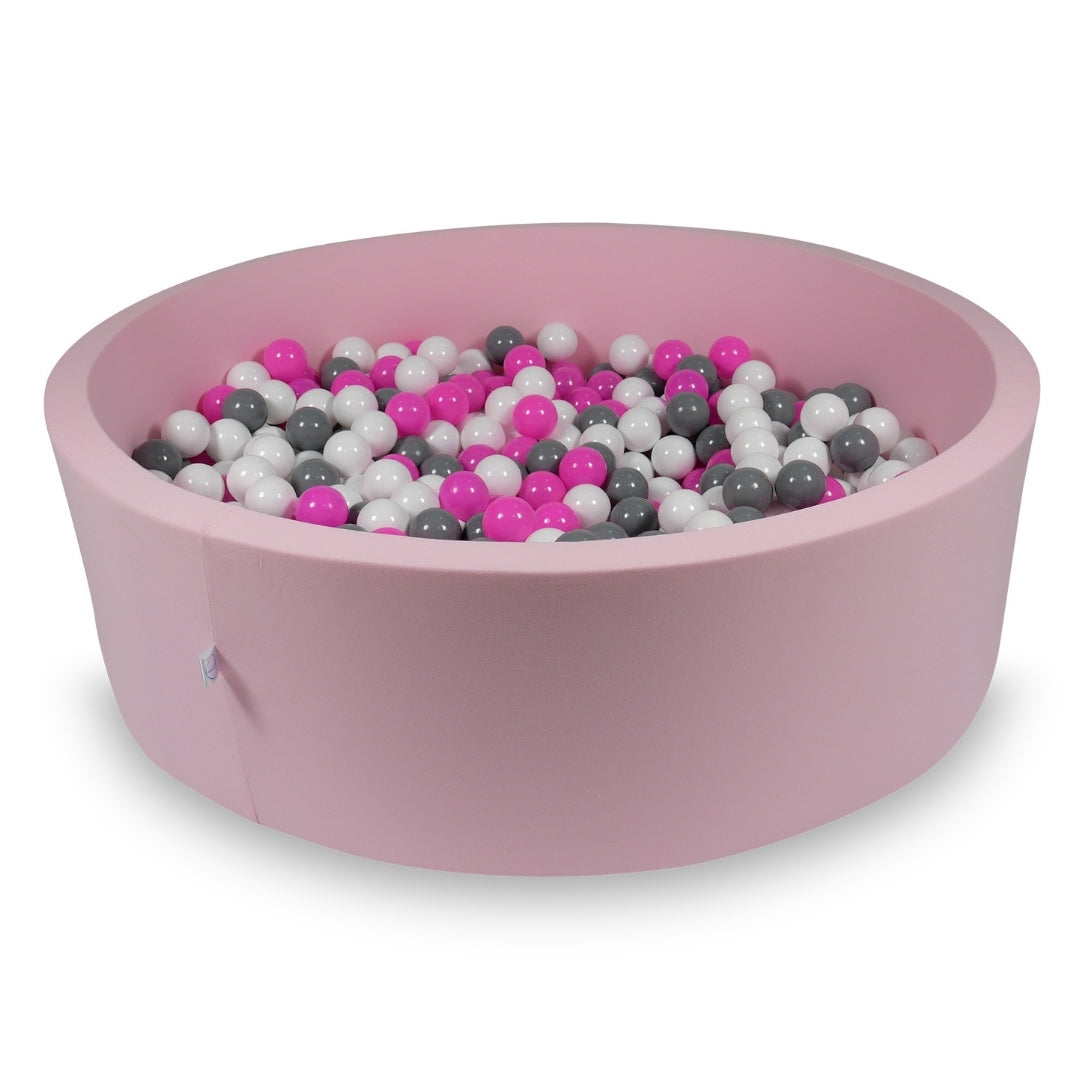Ball pit with balls 130 × 40 cm powder pink with 700 balls