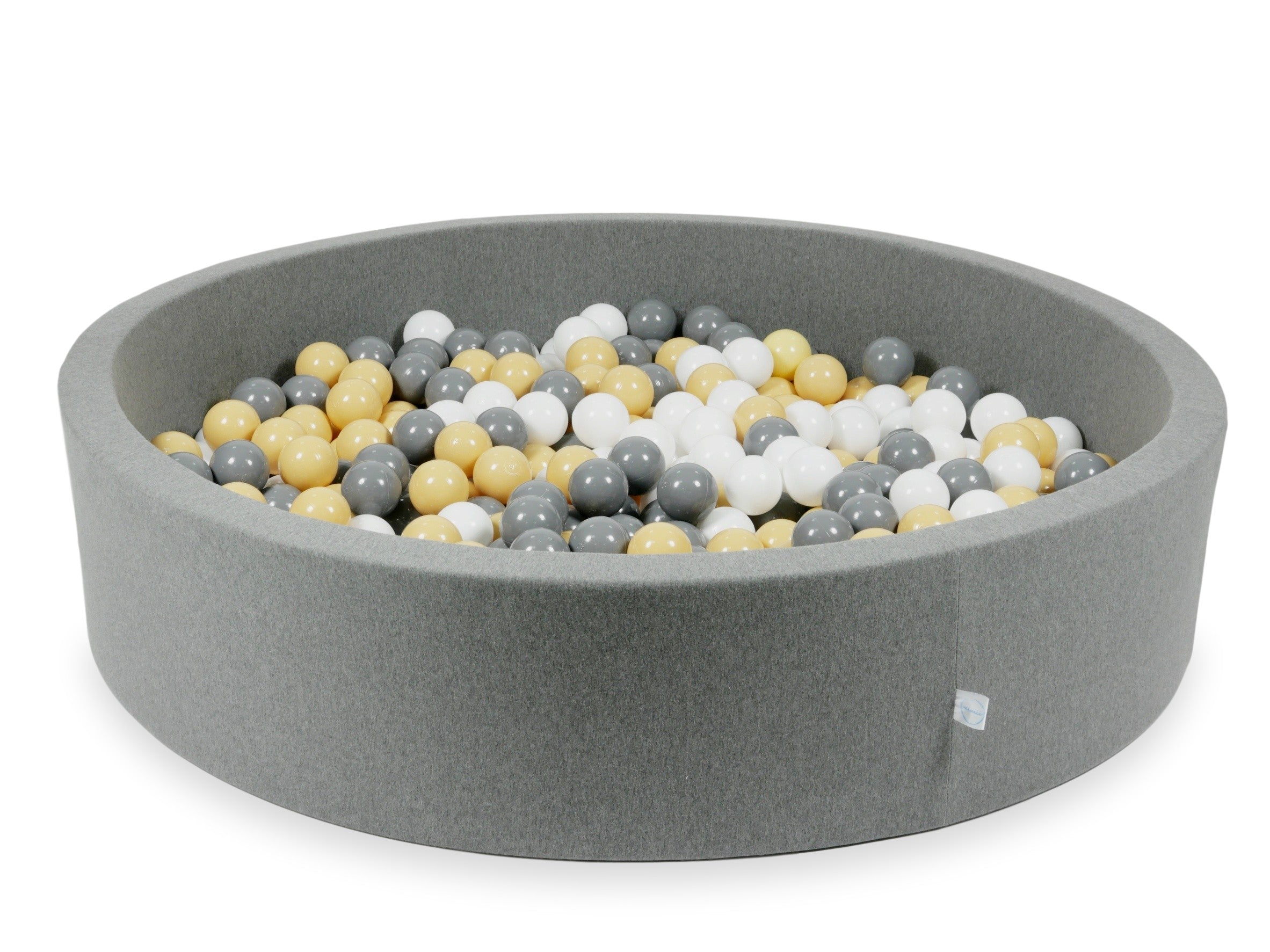 Ball pit with balls 130 × 30 cm grey with 600 balls