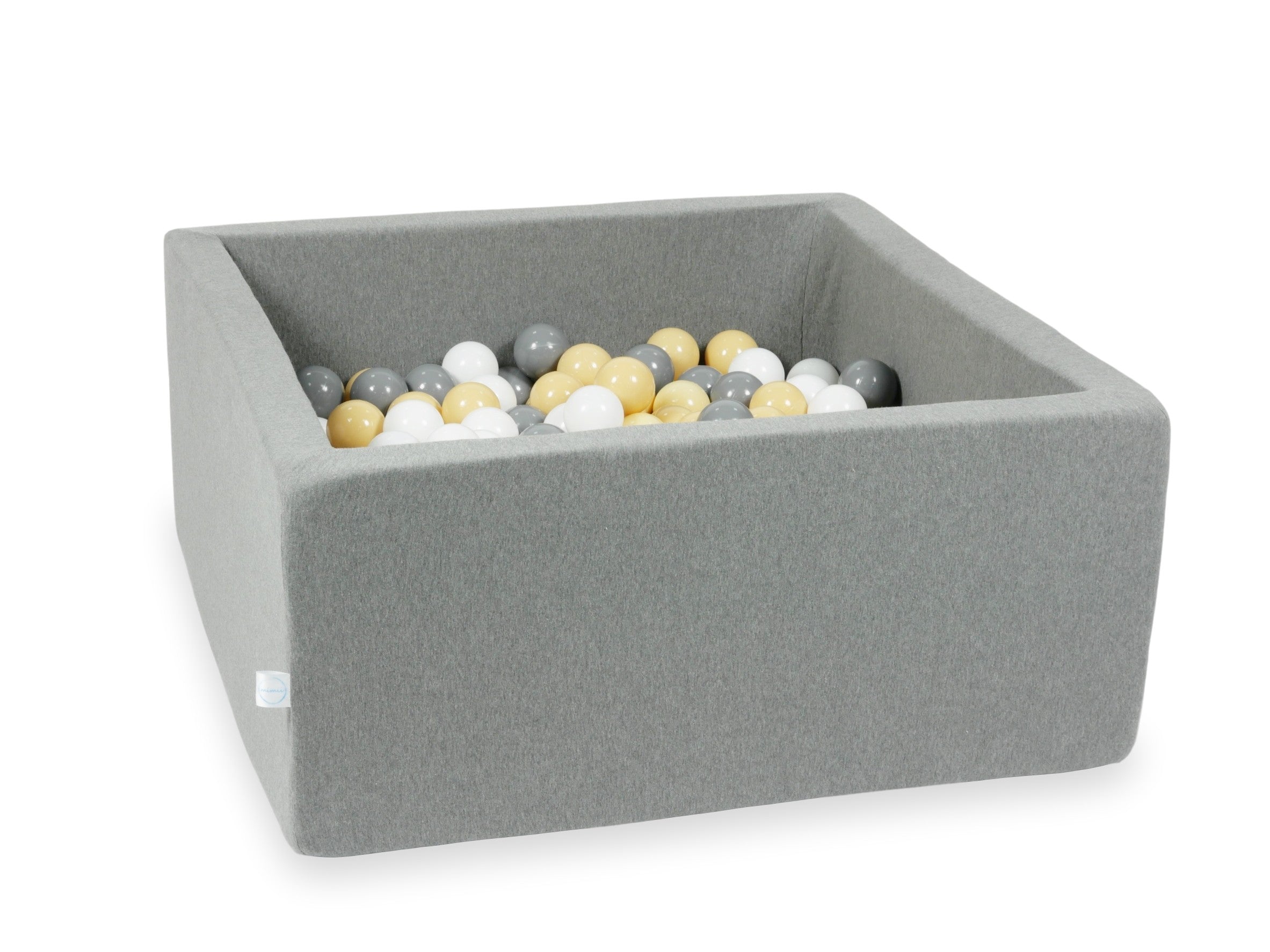 Square ball pit with balls 90 × 90 × 40 cm grey + 400 balls