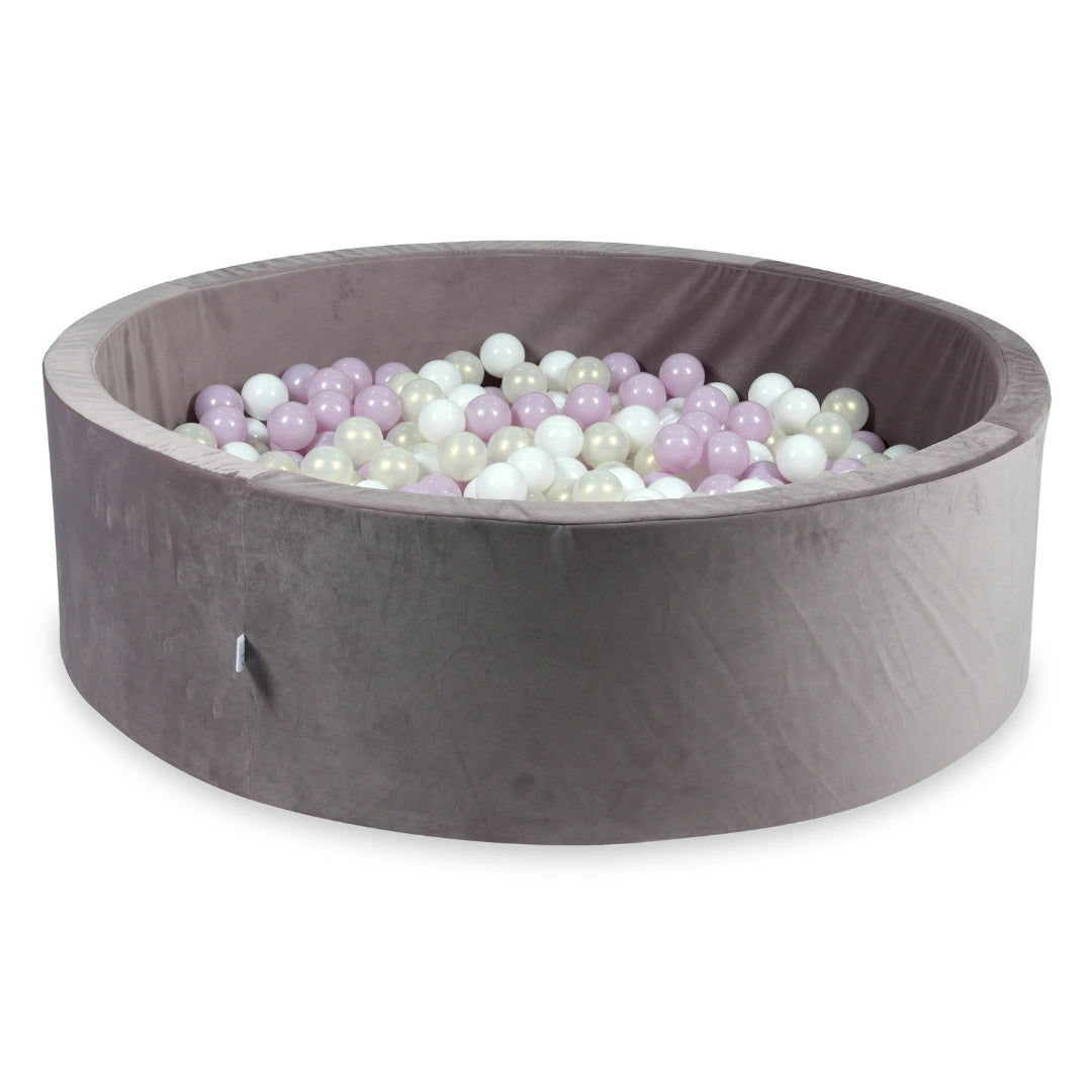 Ball pit with balls 130 × 40 cm velvet lilac with 700 balls