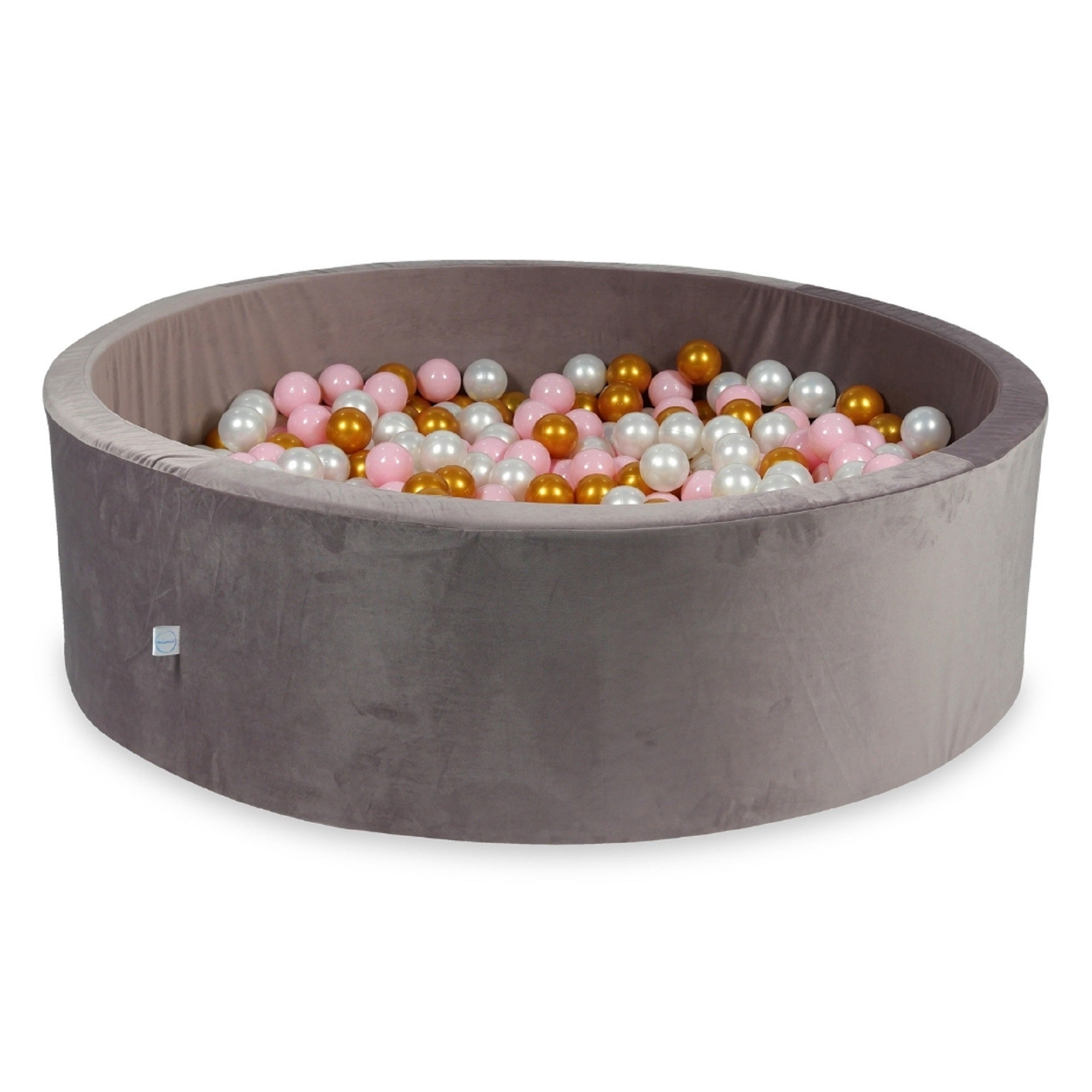 Mimii Bällebad aus Samt in Flieder – rund, 130 × 40 cm, mit 700 Bällen