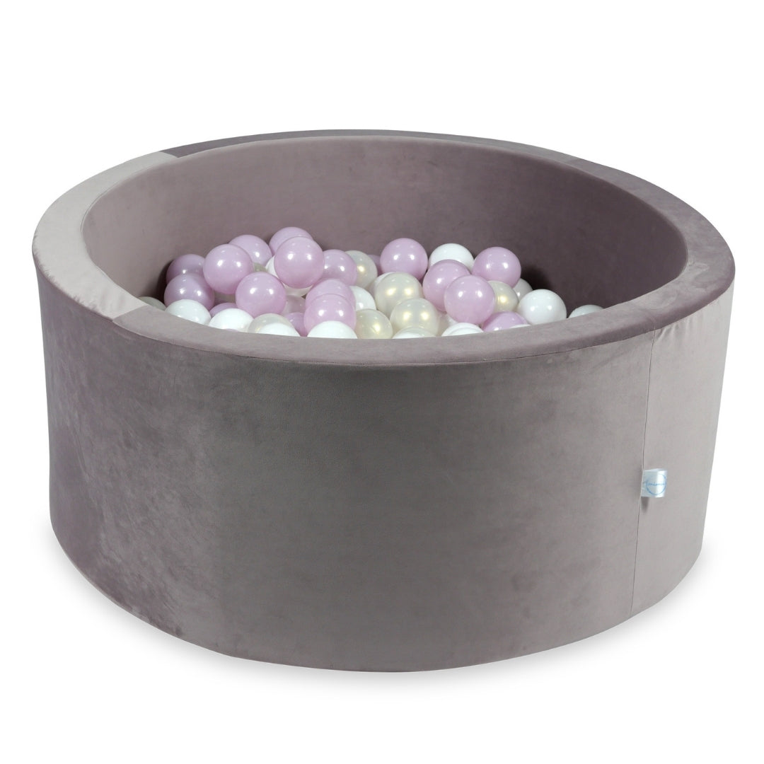 Ball pit with balls 90 × 40 cm velvet lilac with 300 balls
