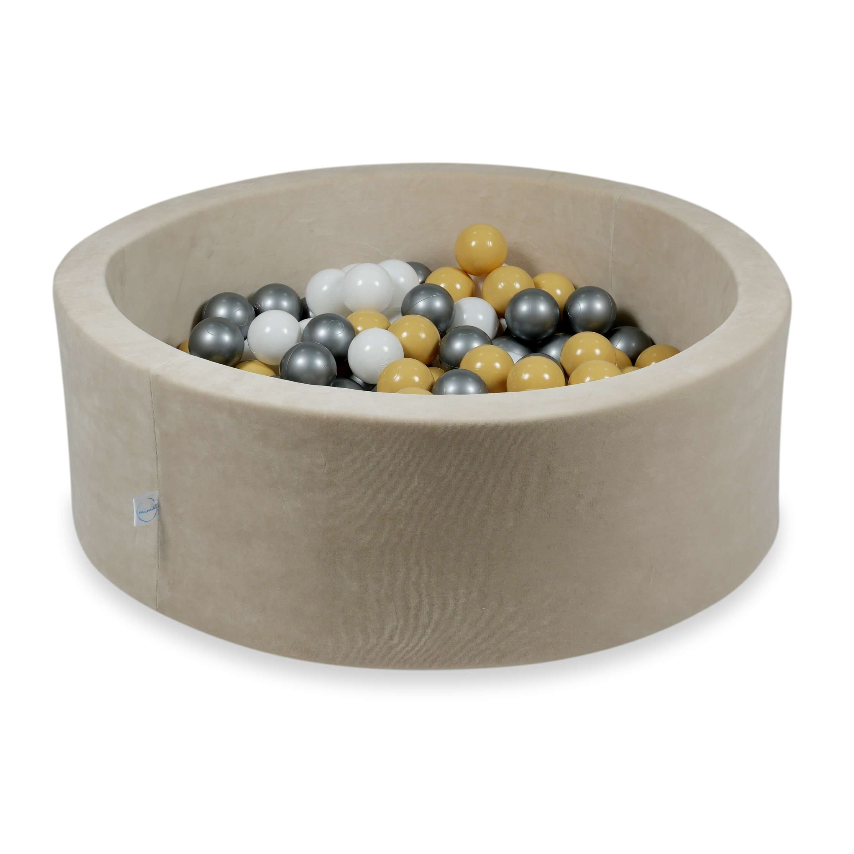 Basen z kulkami Velvet Soft beżowy 90x30 cm z 200 piłkami