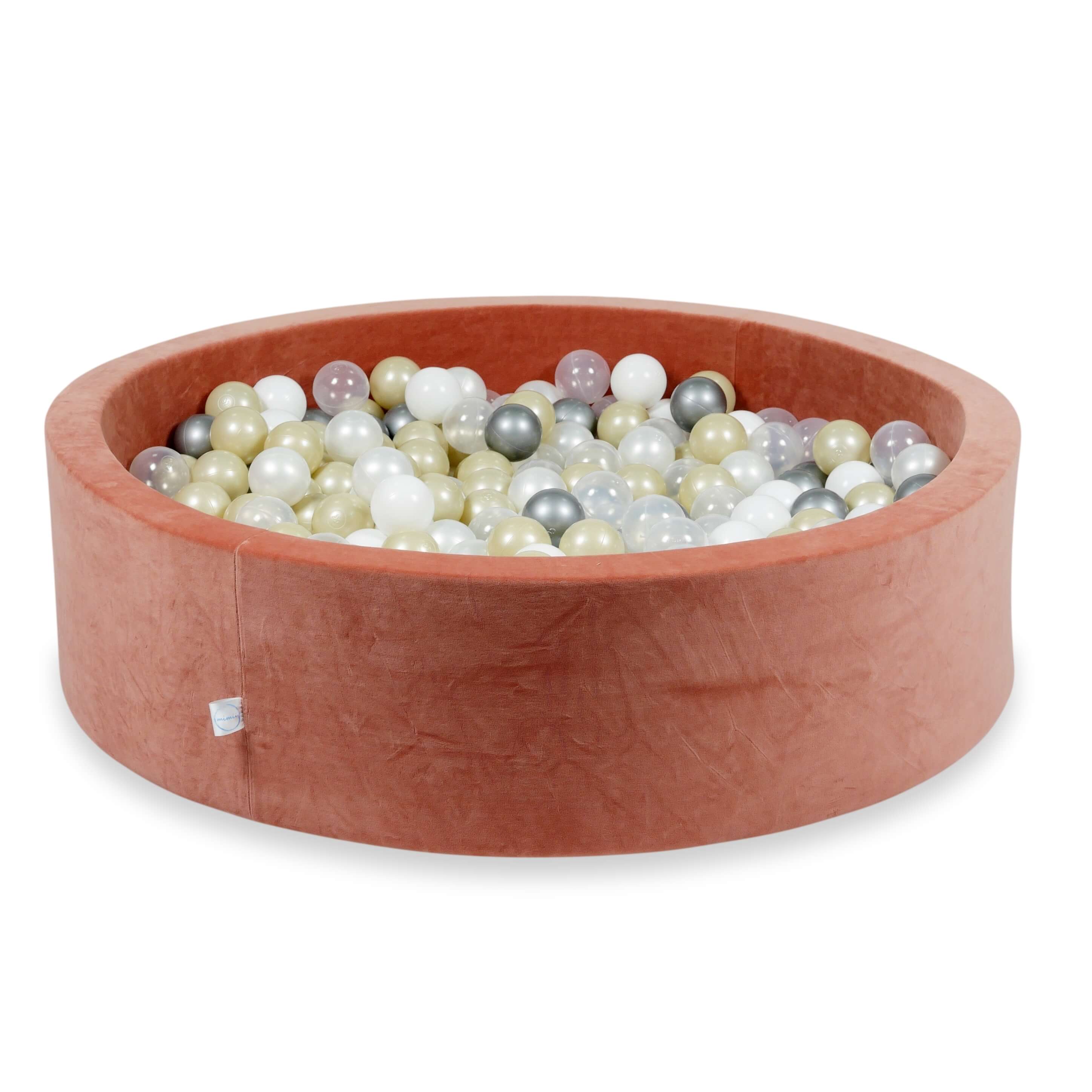 Ball pit with balls 110 × 30 cm Velvet Soft with 400 balls