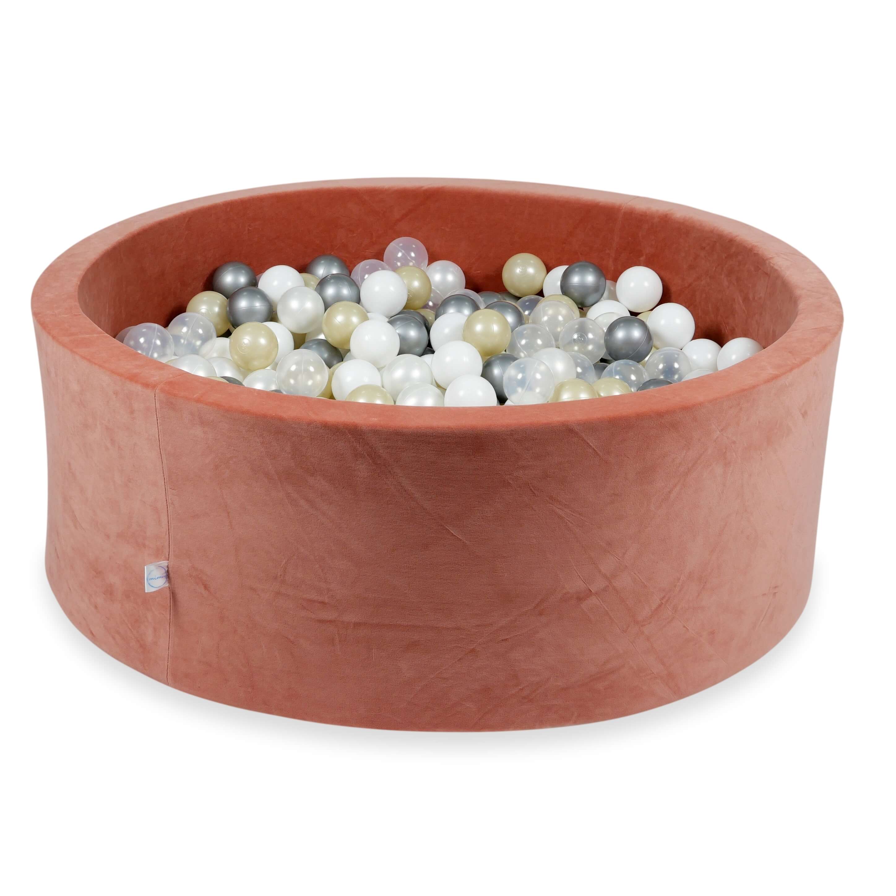 Ball pit with balls 110 × 40 cm Velvet Soft with 500 balls