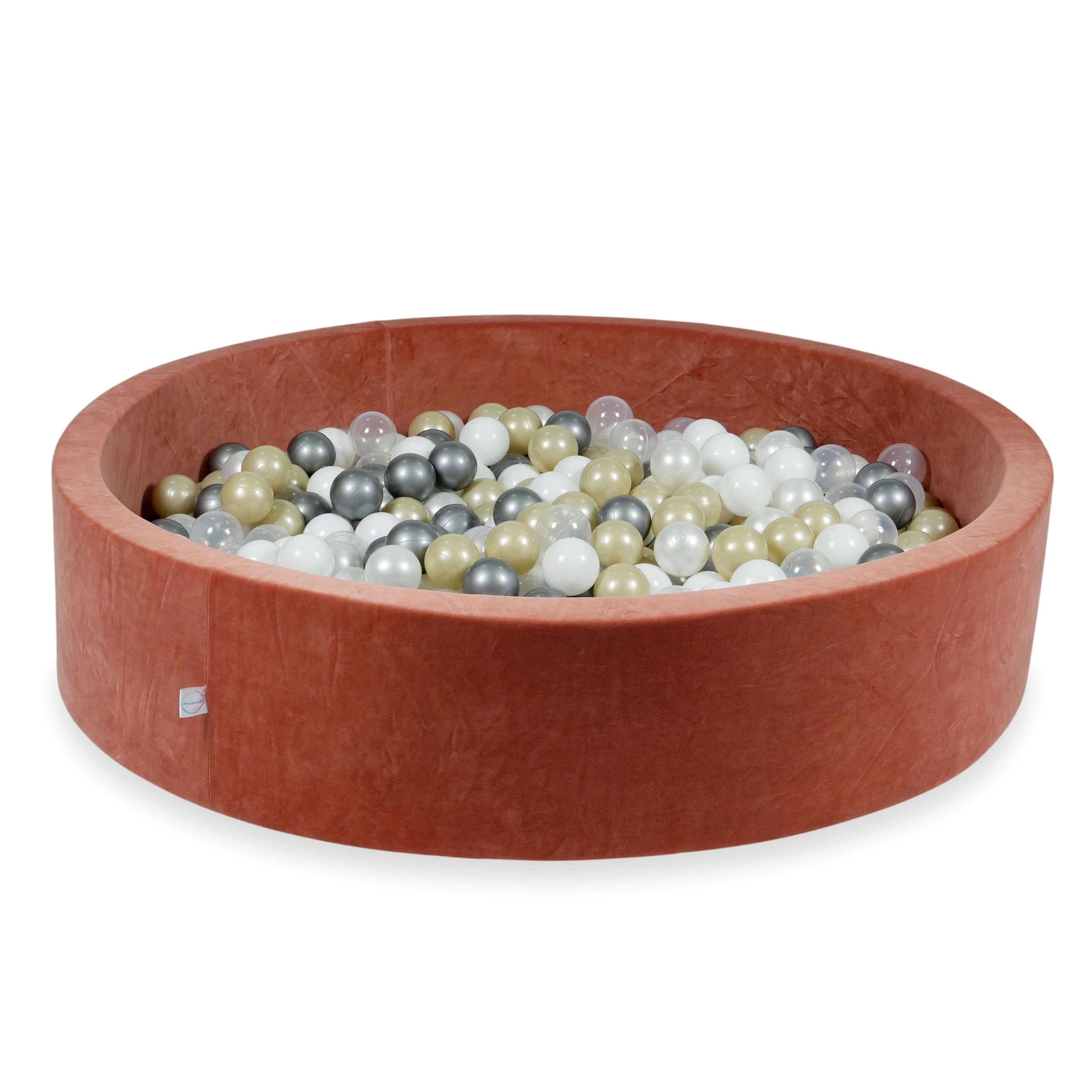 Ball pit with balls 130 × 30 cm Velvet Soft with 600 balls