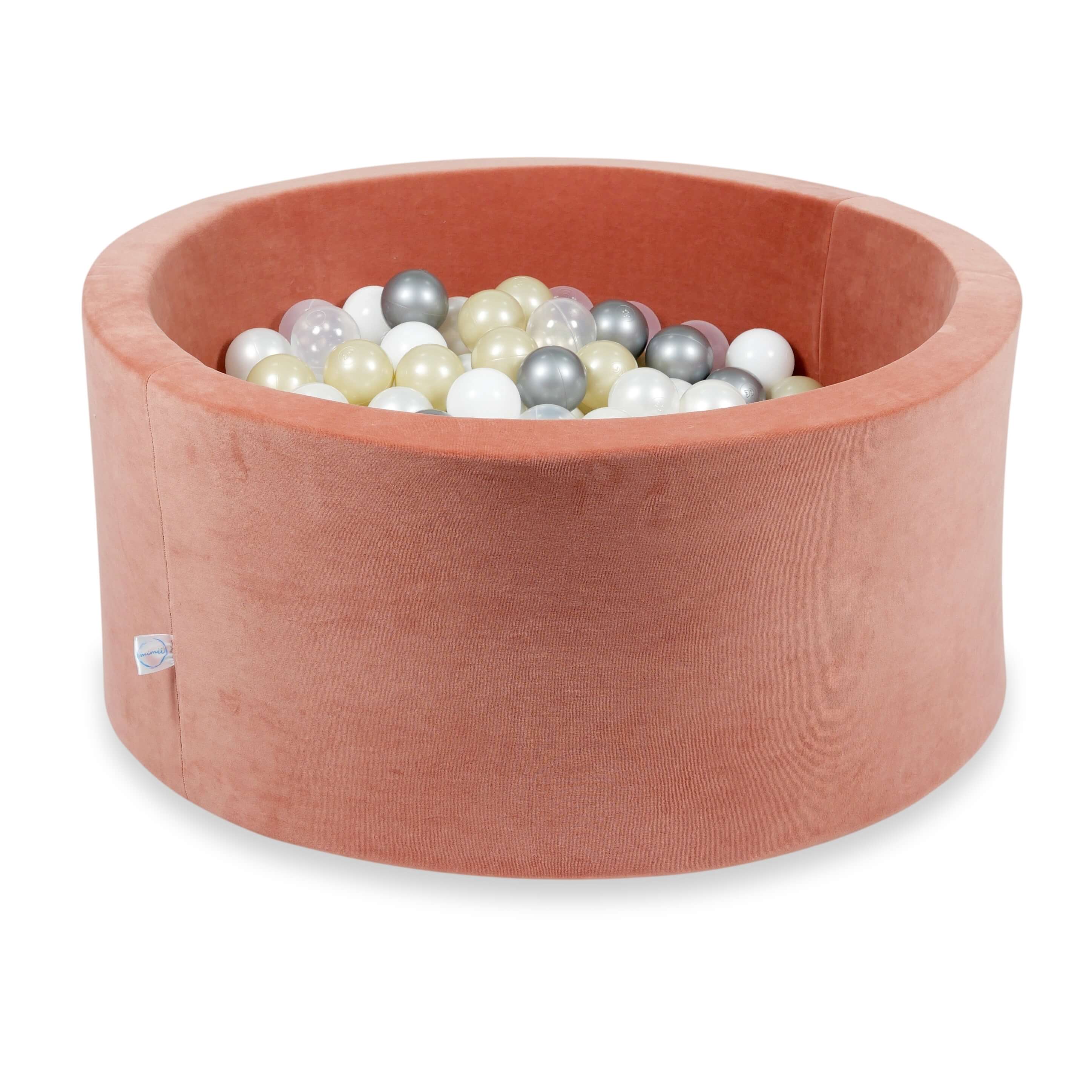 Ball pit with balls 90 × 40 cm Velvet Soft with 300 balls