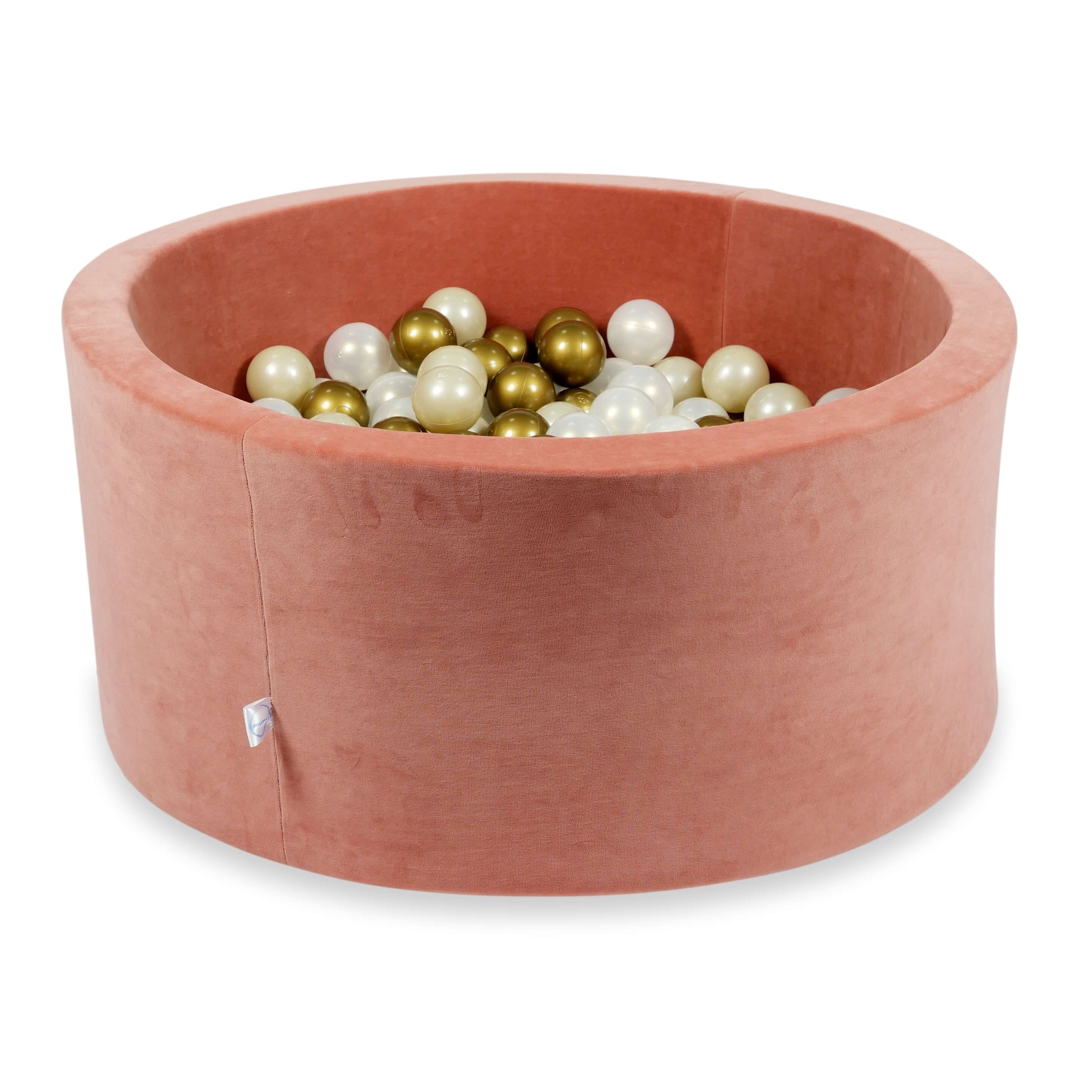 Ball pit with balls 90 × 40 cm Velvet Soft with 300 balls
